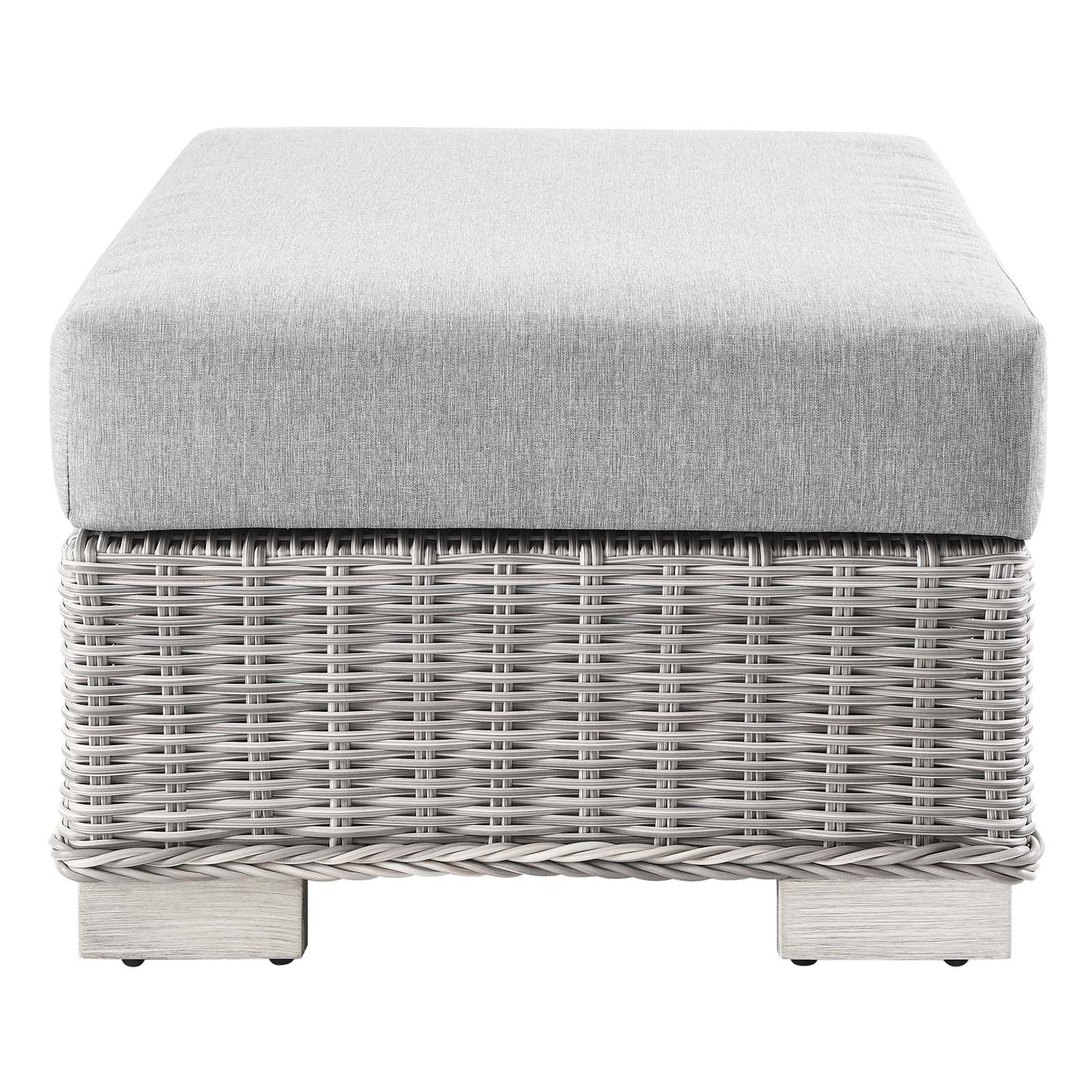 Modway Conway Outdoor Patio Wicker Rattan Ottoman | Outdoor Sofas, Loveseats & Sectionals | 