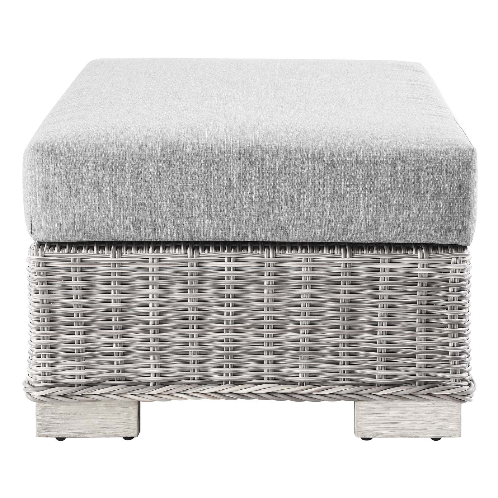 Modway Conway Outdoor Patio Wicker Rattan Ottoman | Outdoor Sofas, Loveseats & Sectionals | 