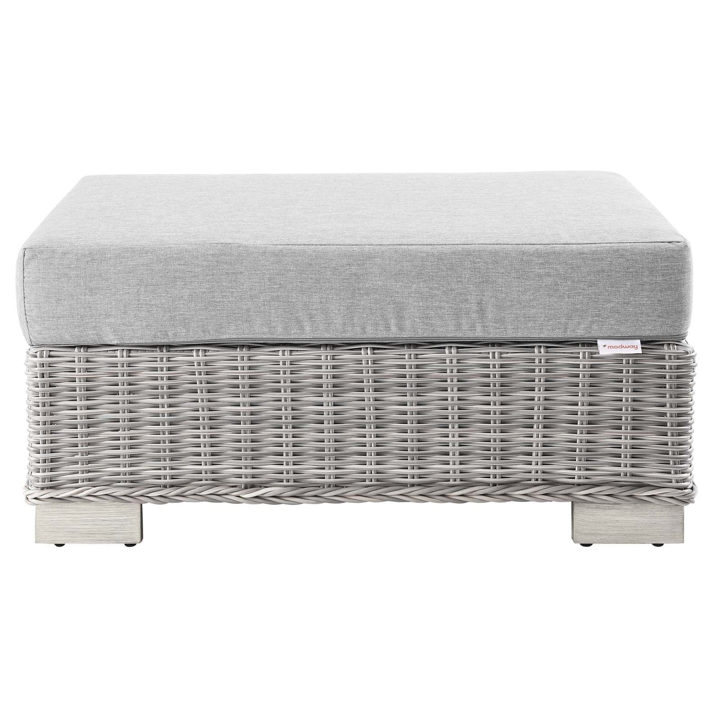 Modway Conway Outdoor Patio Wicker Rattan Ottoman | Outdoor Sofas, Loveseats & Sectionals | 