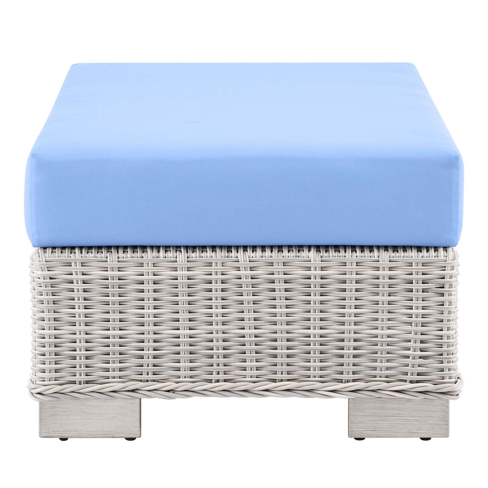 Modway Conway Outdoor Patio Wicker Rattan Ottoman | Outdoor Sofas, Loveseats & Sectionals | 