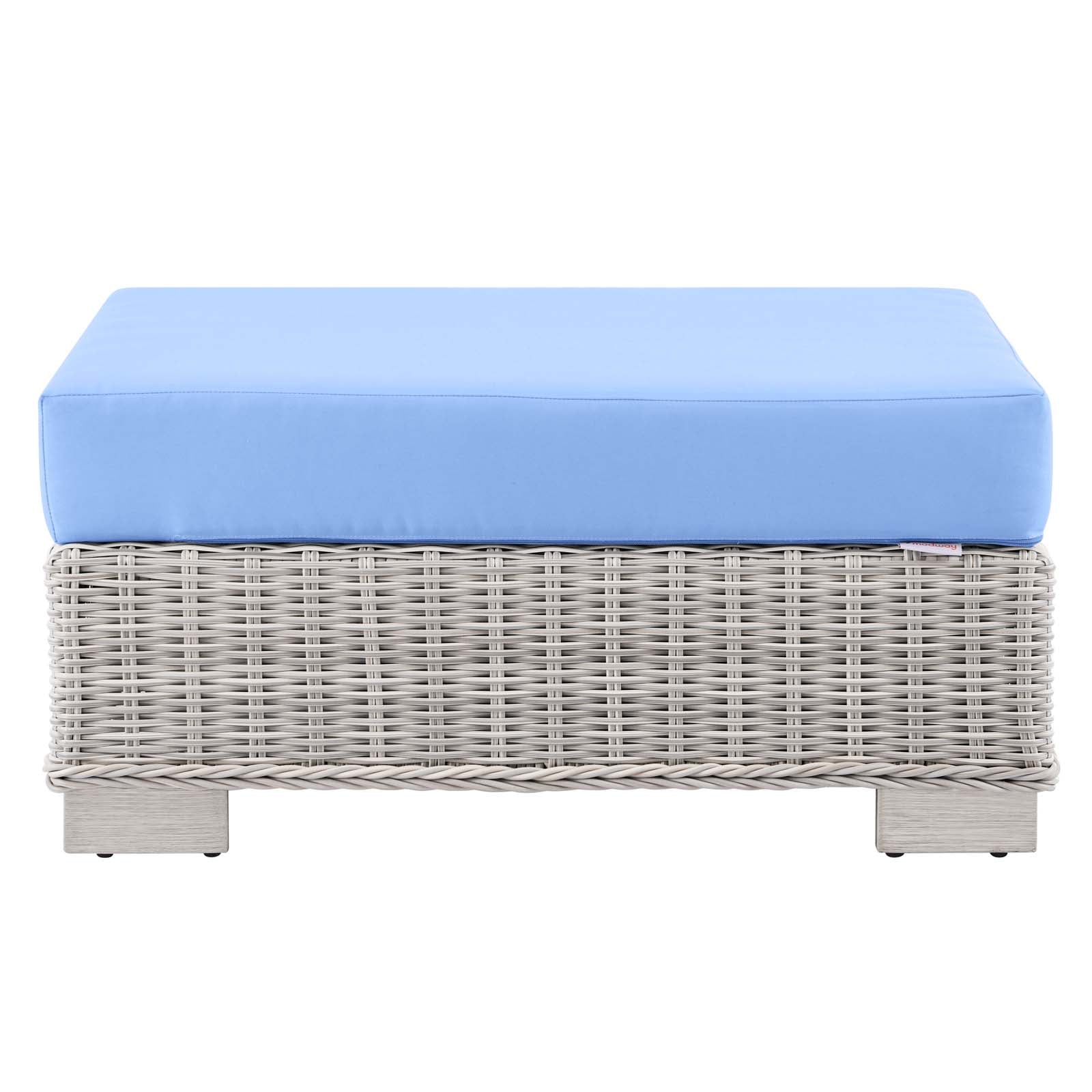 Modway Conway Outdoor Patio Wicker Rattan Ottoman | Outdoor Sofas, Loveseats & Sectionals | 