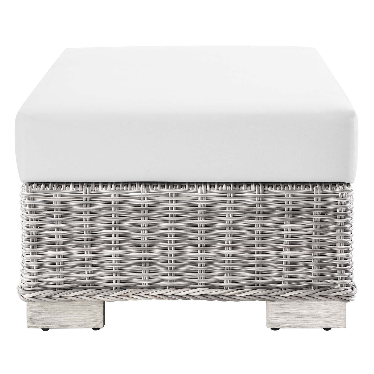 Modway Conway Outdoor Patio Wicker Rattan Ottoman | Outdoor Sofas, Loveseats & Sectionals | 