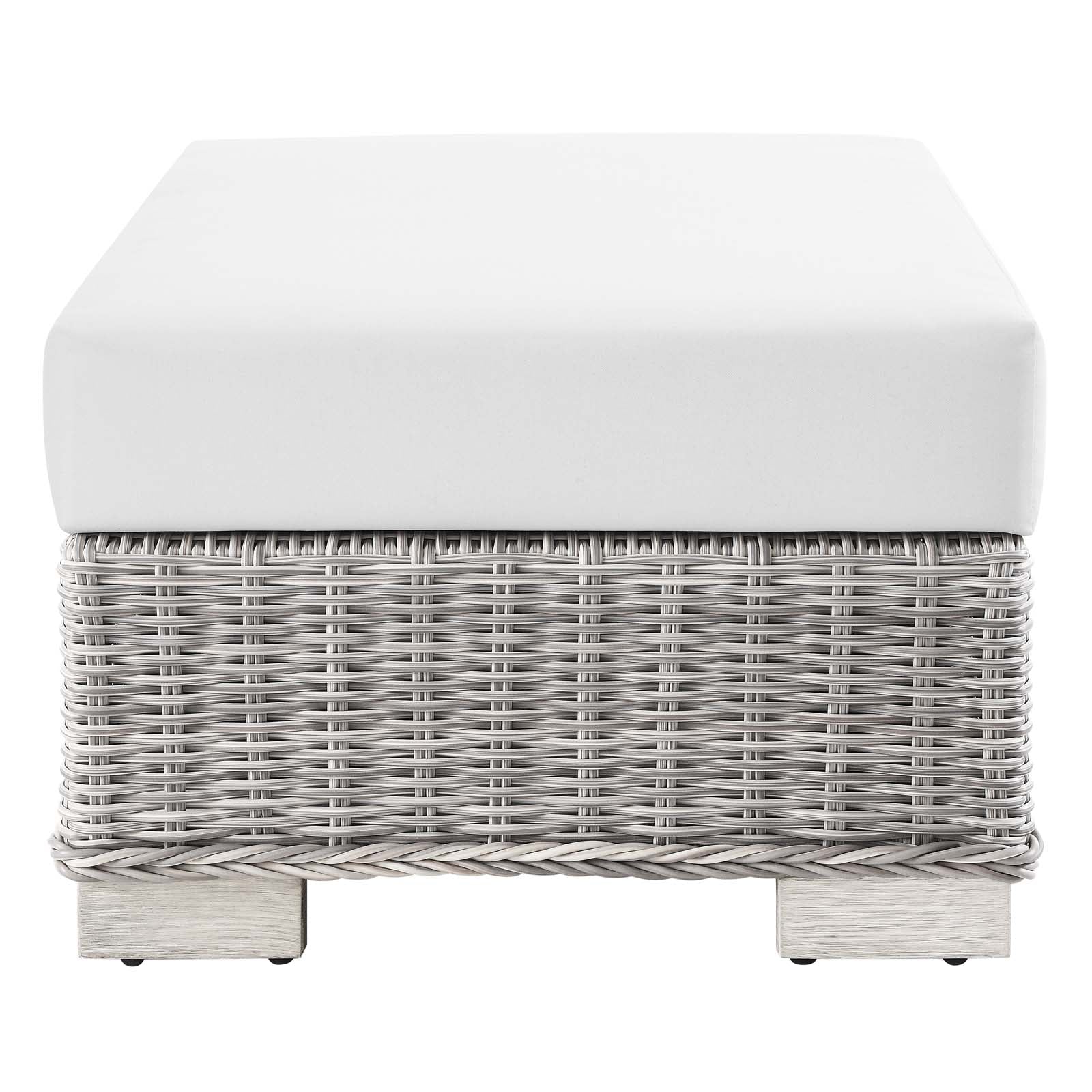 Modway Conway Outdoor Patio Wicker Rattan Ottoman | Outdoor Sofas, Loveseats & Sectionals | 