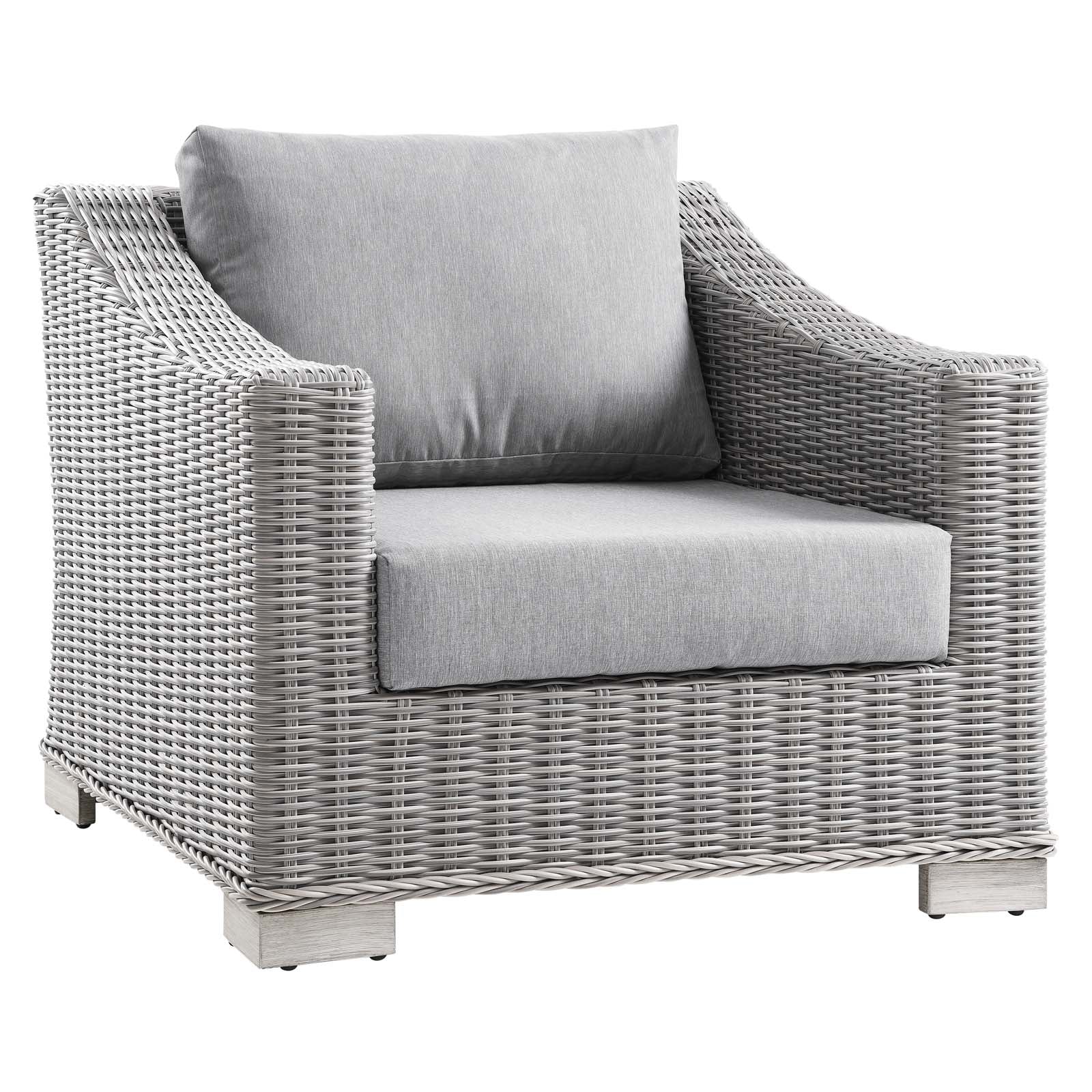 Modway Conway Outdoor Patio Wicker Rattan Armchair | Outdoor Sofas, Loveseats & Sectionals | 