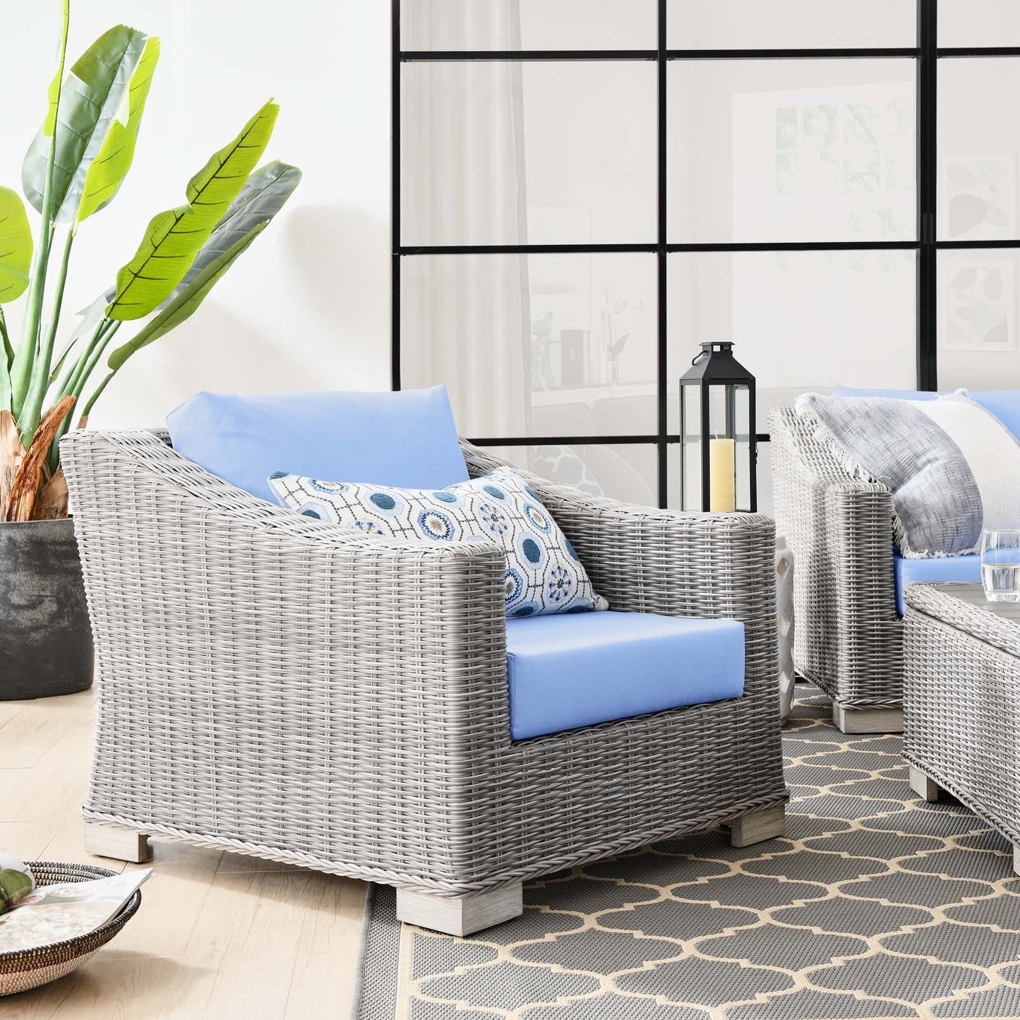 Modway Conway Outdoor Patio Wicker Rattan Armchair | Outdoor Sofas, Loveseats & Sectionals | 