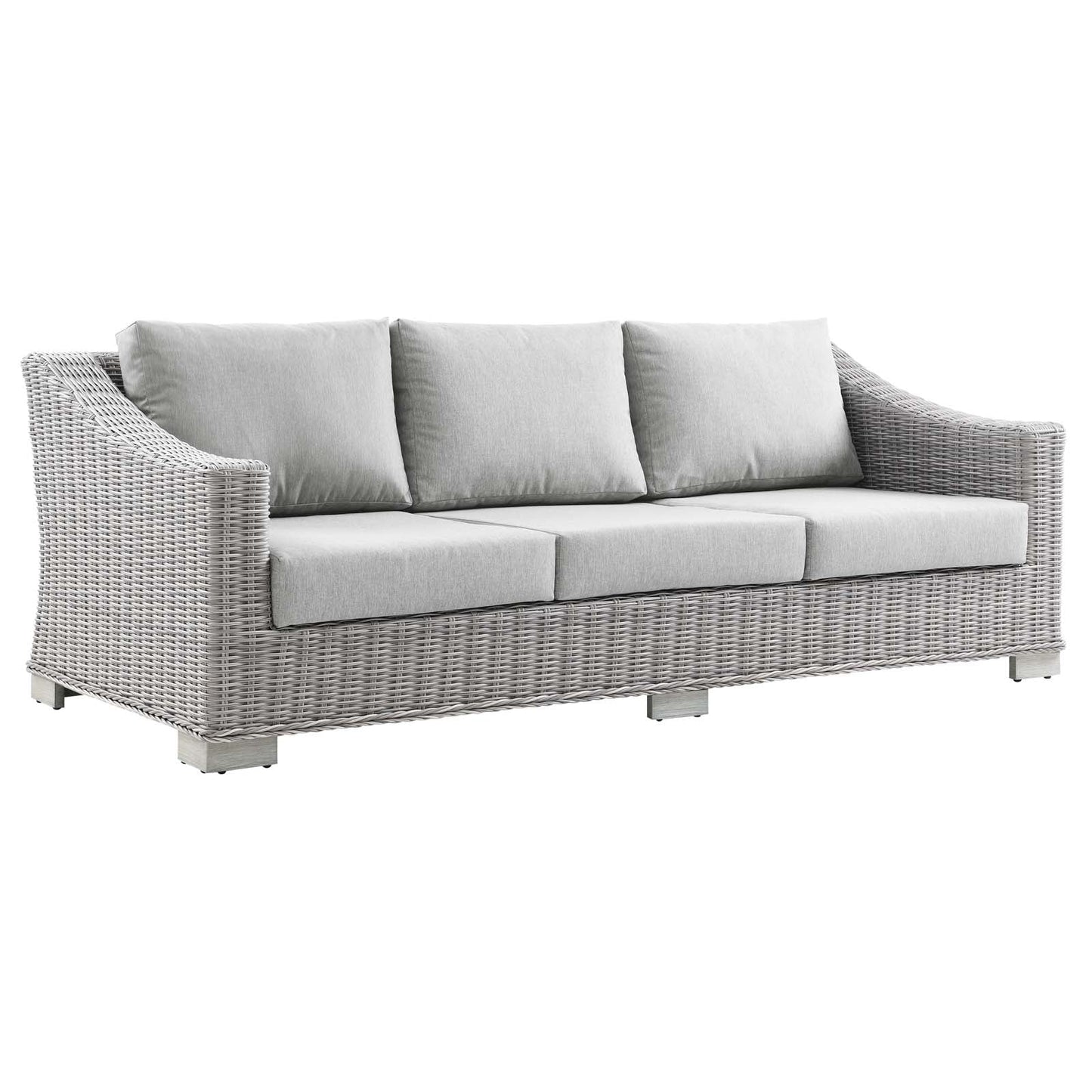 Modway Conway Outdoor Patio Wicker Rattan Sofa | Outdoor Sofas, Loveseats & Sectionals | 