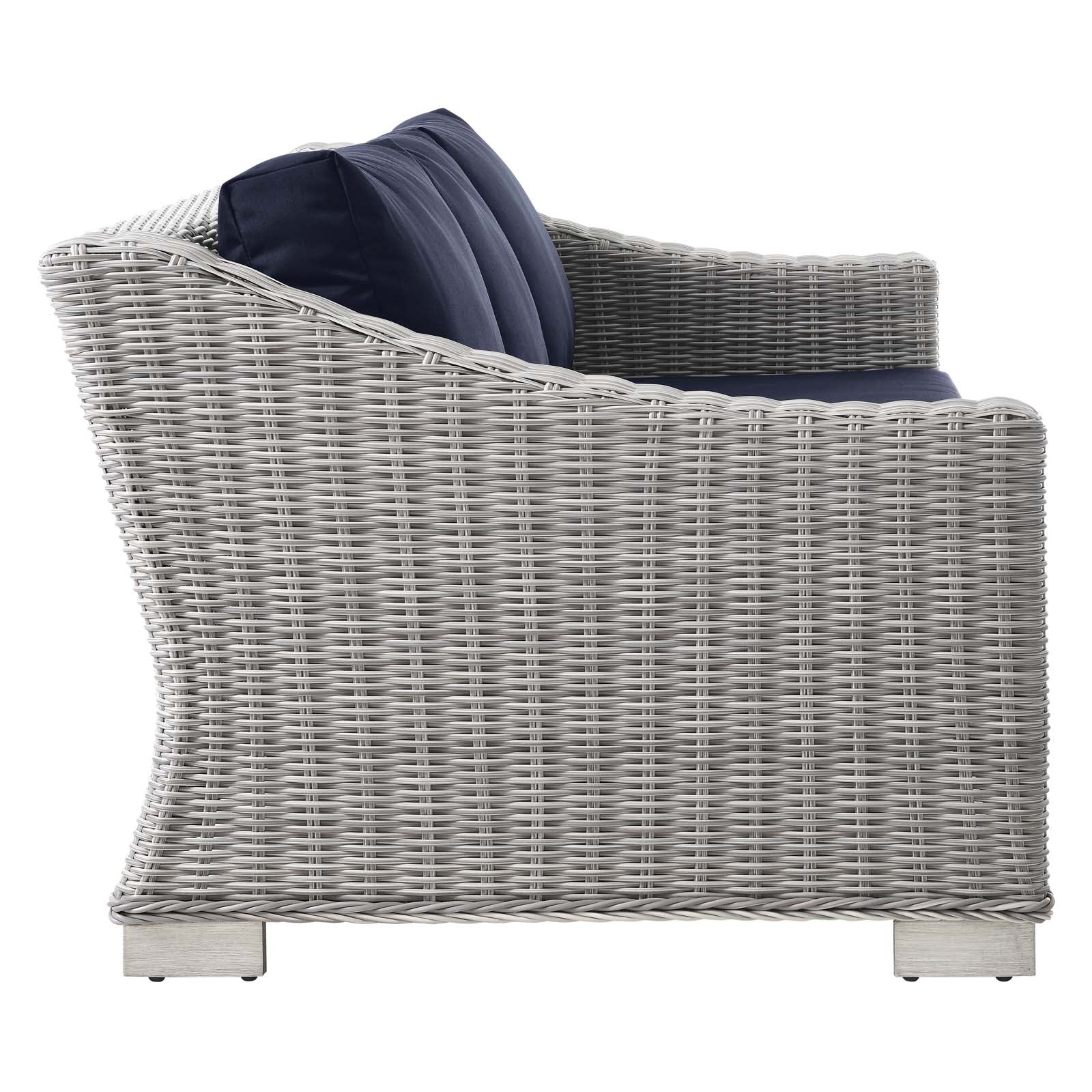 Modway Conway Outdoor Patio Wicker Rattan Sofa | Outdoor Sofas, Loveseats & Sectionals | 