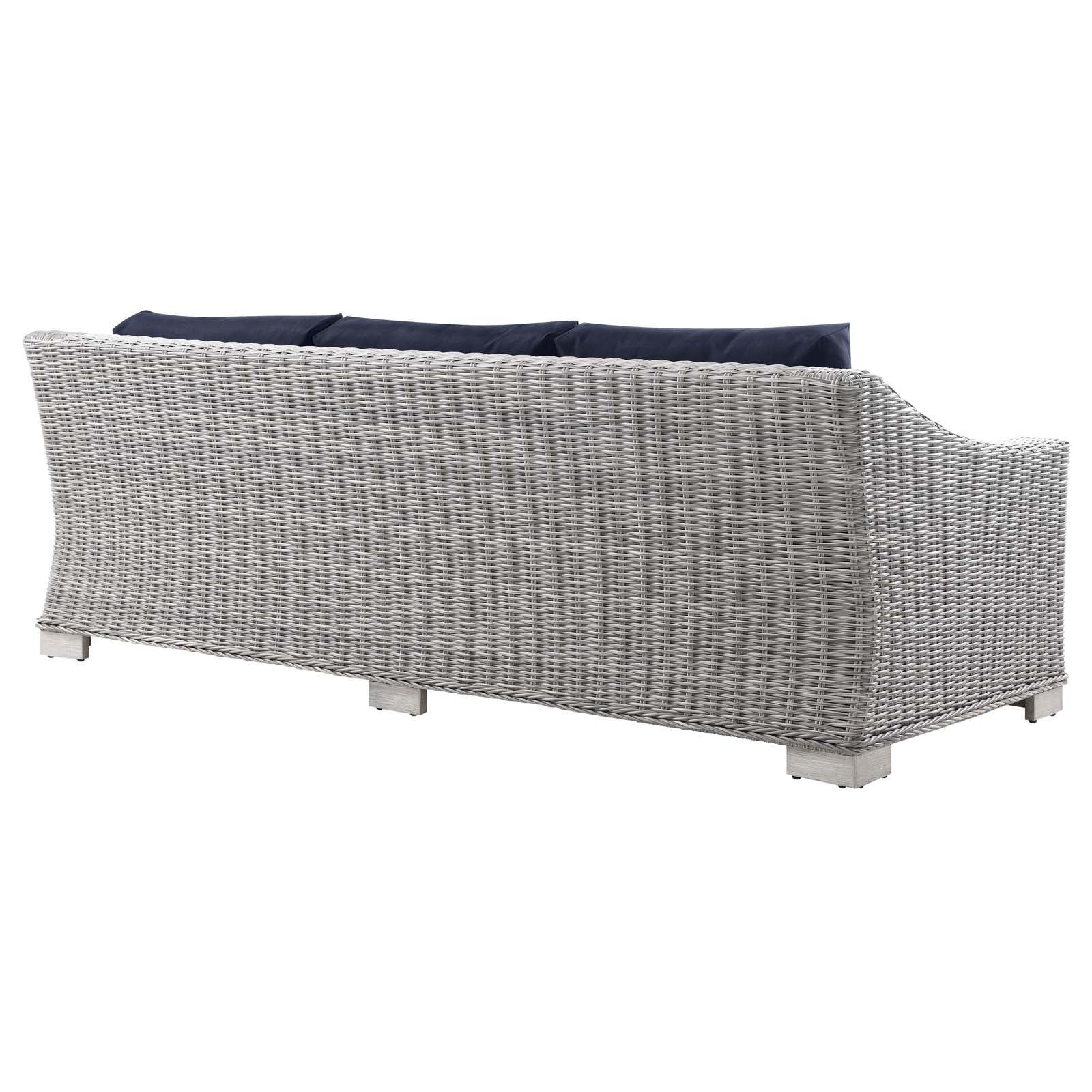 Modway Conway Outdoor Patio Wicker Rattan Sofa | Outdoor Sofas, Loveseats & Sectionals | 