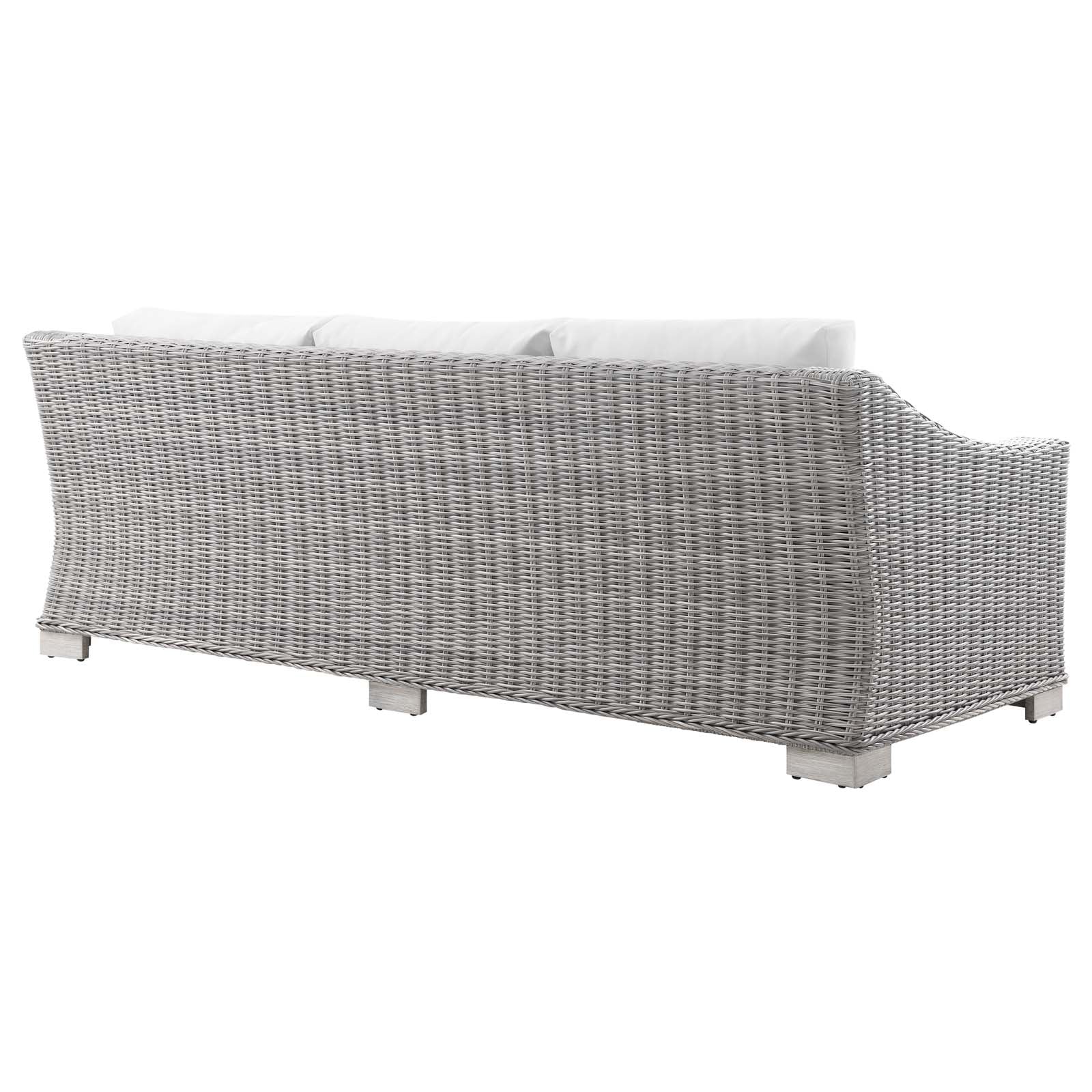 Modway Conway Outdoor Patio Wicker Rattan Sofa | Outdoor Sofas, Loveseats & Sectionals | 