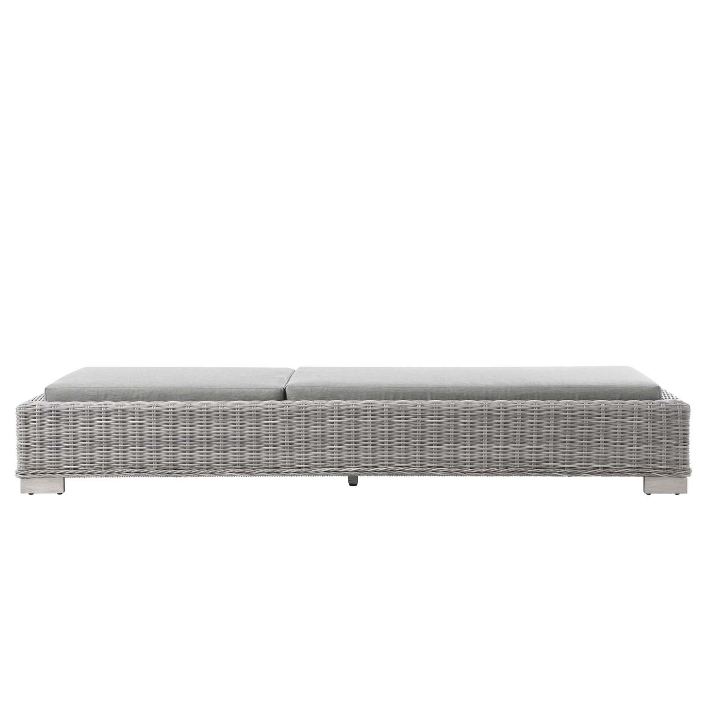 Modway Conway Outdoor Patio Wicker Rattan Chaise Lounge | Outdoor Patio Daybed | 