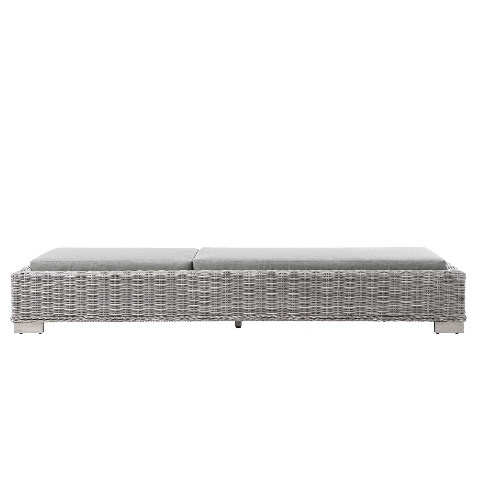 Modway Conway Outdoor Patio Wicker Rattan Chaise Lounge | Outdoor Patio Daybed | 