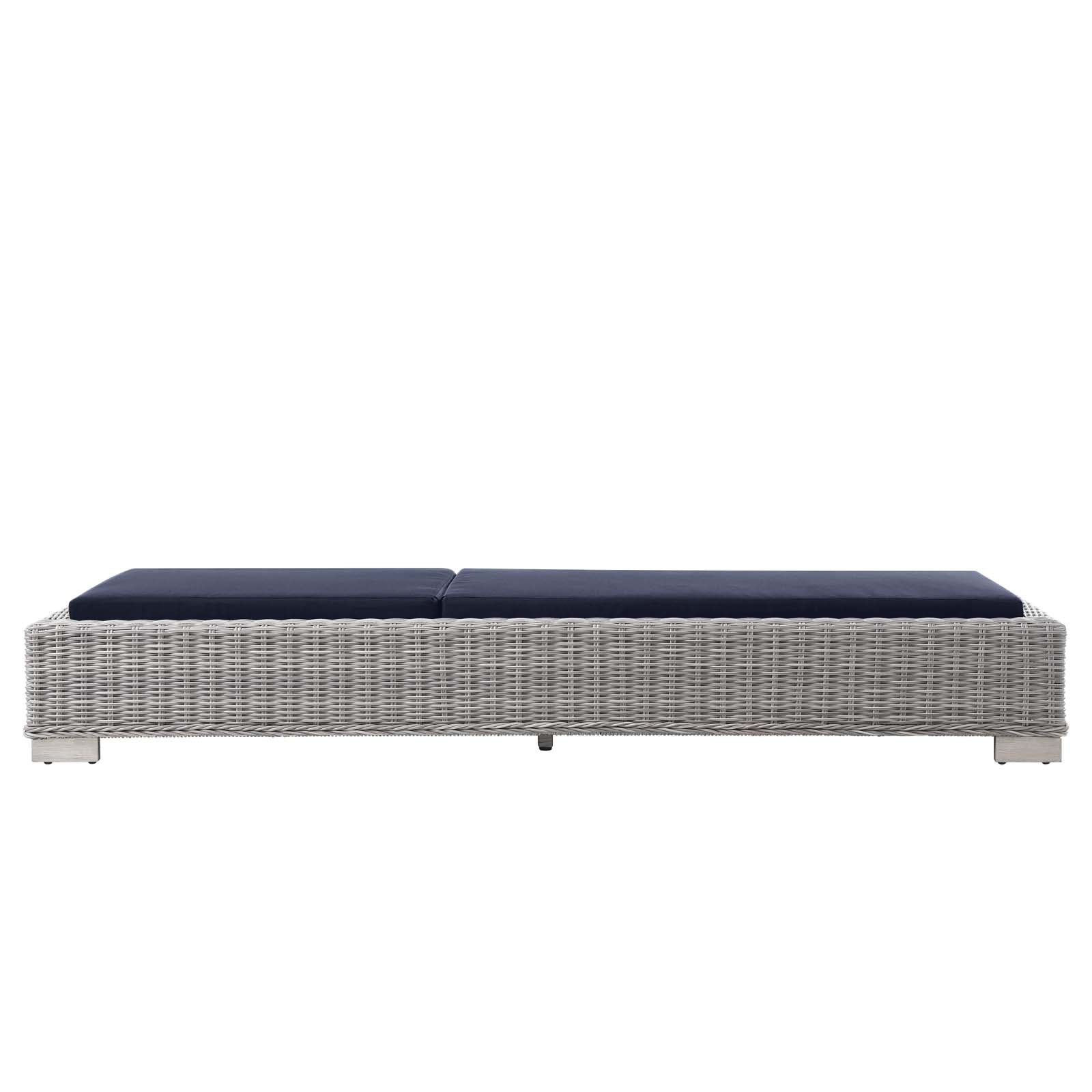 Modway Conway Outdoor Patio Wicker Rattan Chaise Lounge | Outdoor Patio Daybed | 