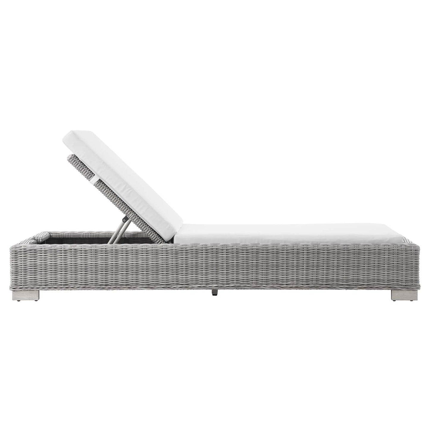 Modway Conway Outdoor Patio Wicker Rattan Chaise Lounge | Outdoor Patio Daybed | 