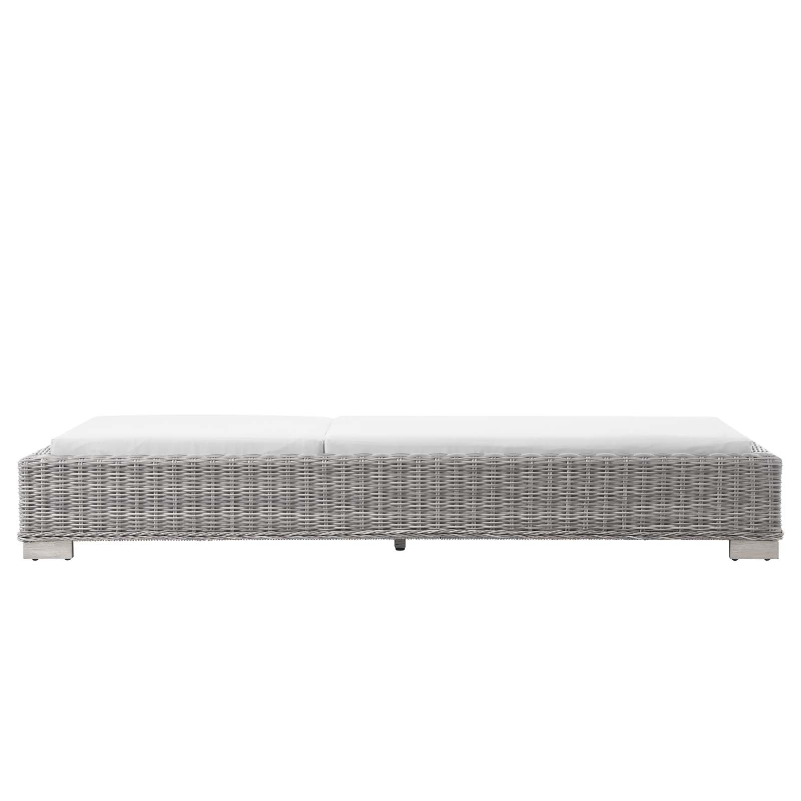 Modway Conway Outdoor Patio Wicker Rattan Chaise Lounge | Outdoor Patio Daybed | 