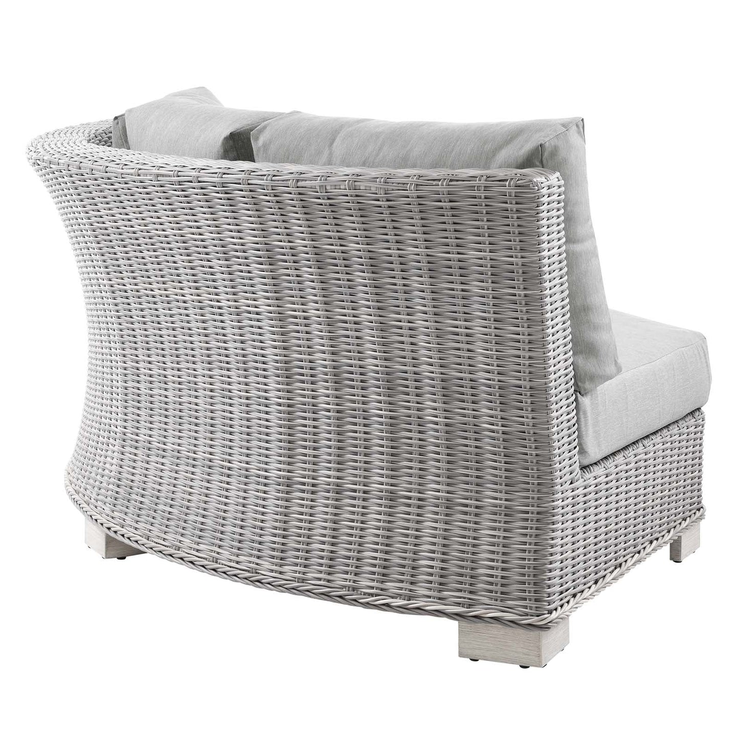 Modway Conway Outdoor Patio Wicker Rattan Round Corner Chair | Outdoor Chairs | 