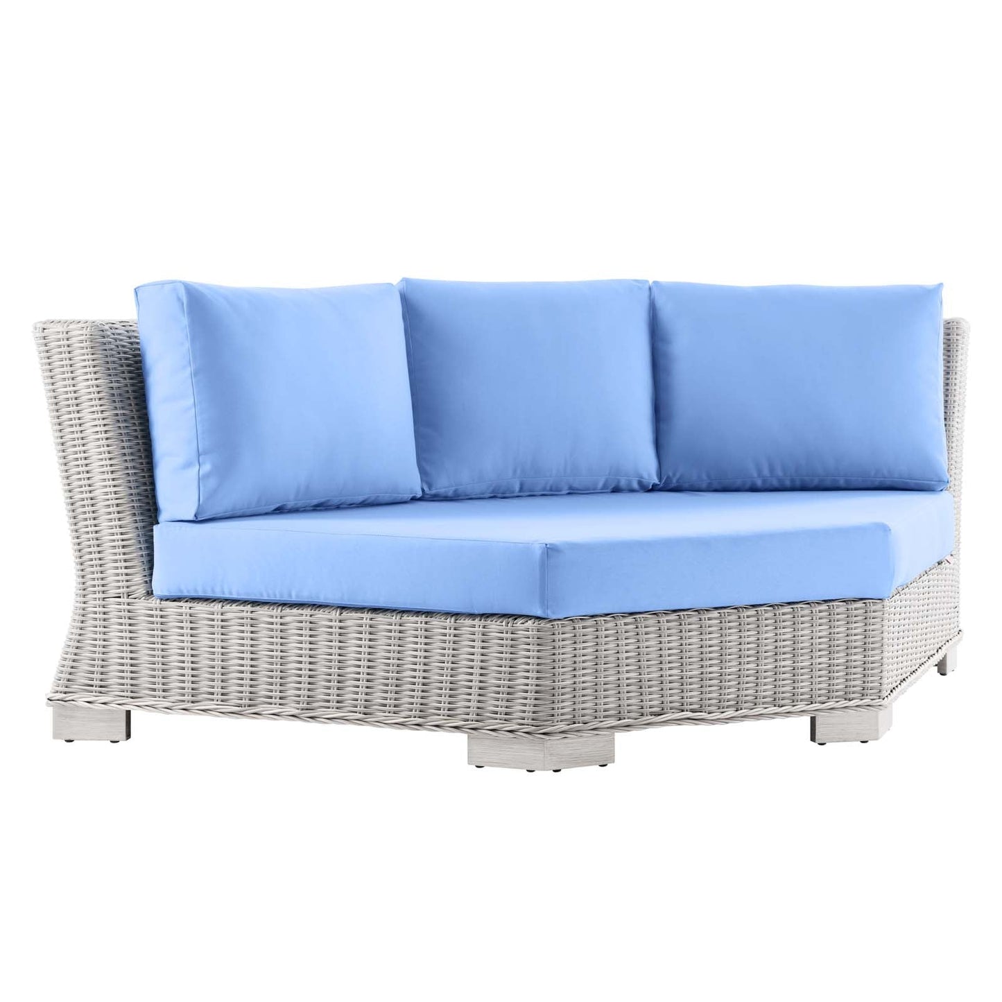 Modway Conway Outdoor Patio Wicker Rattan Round Corner Chair | Outdoor Chairs | 