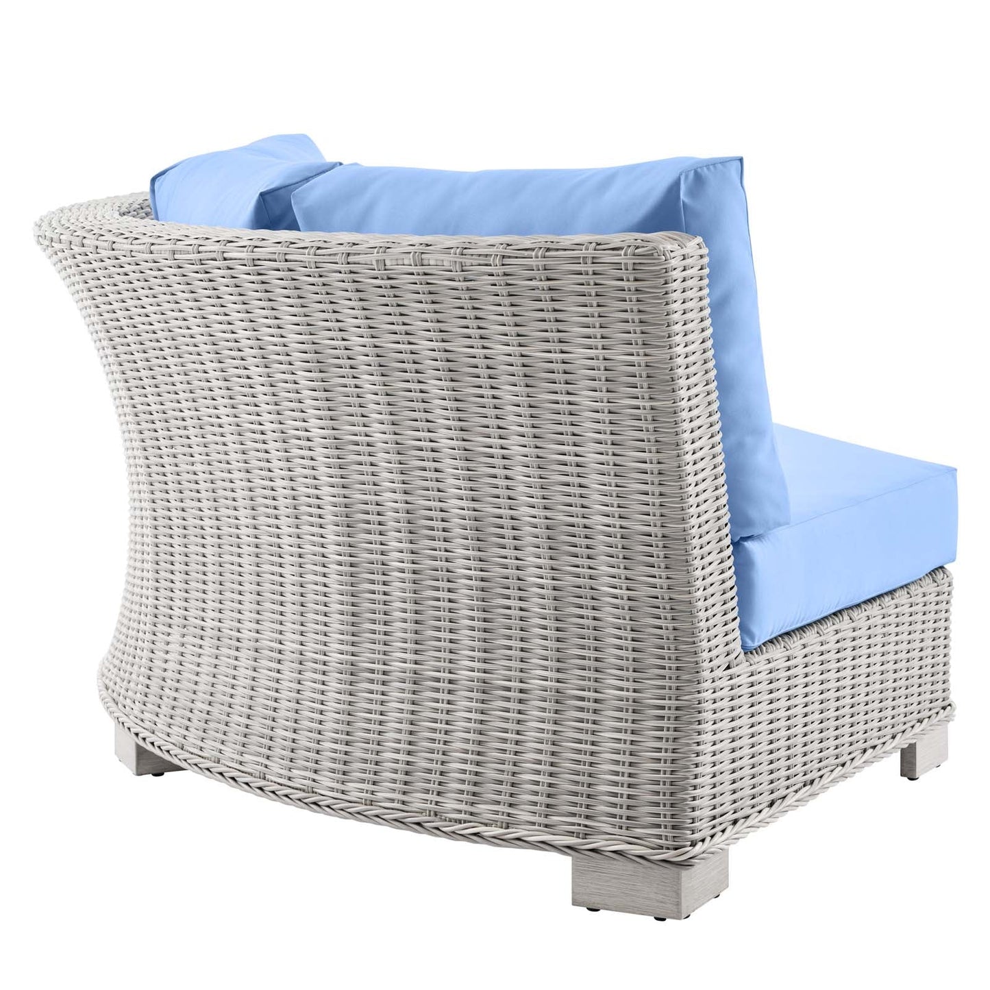 Modway Conway Outdoor Patio Wicker Rattan Round Corner Chair | Outdoor Chairs | 