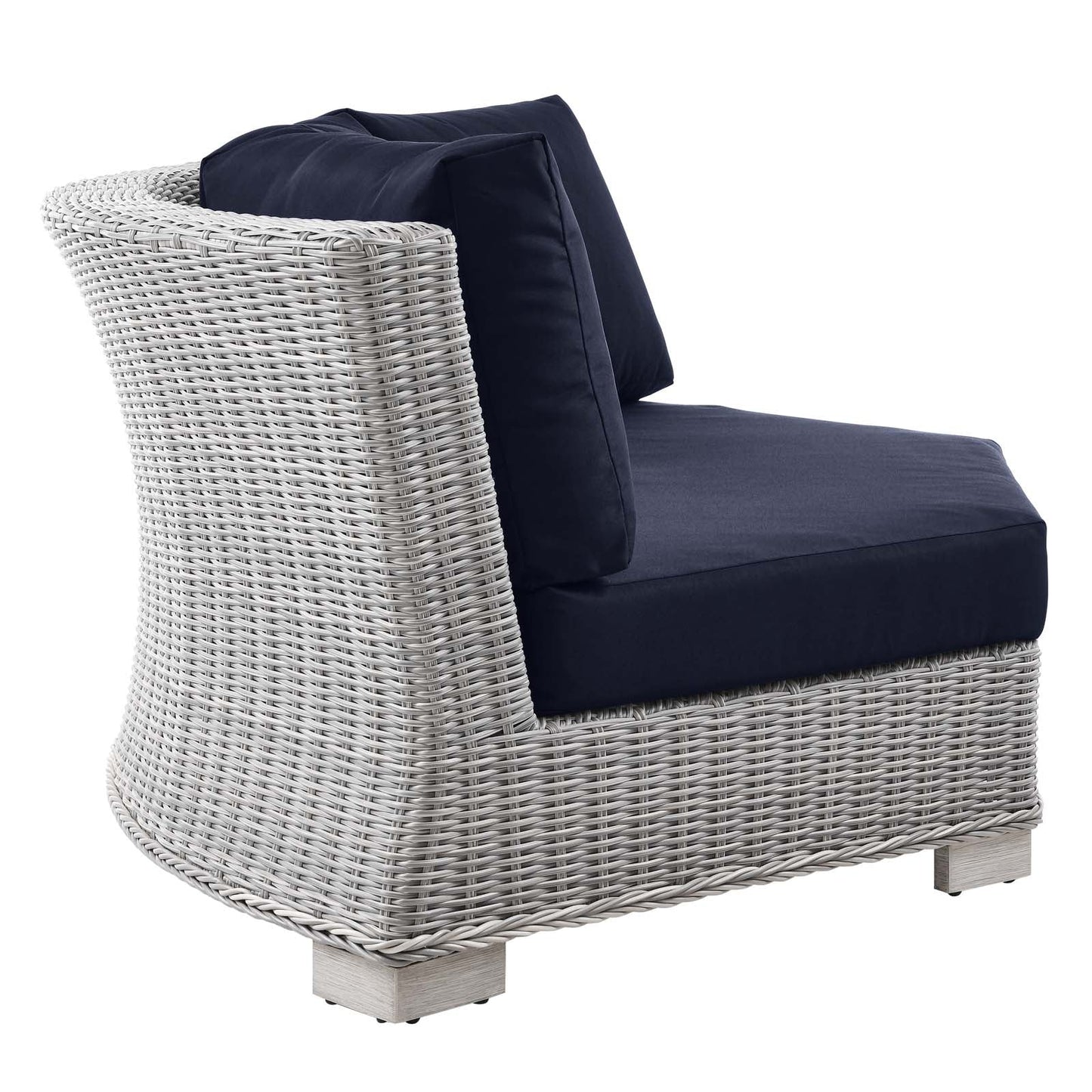 Modway Conway Outdoor Patio Wicker Rattan Round Corner Chair | Outdoor Chairs | 