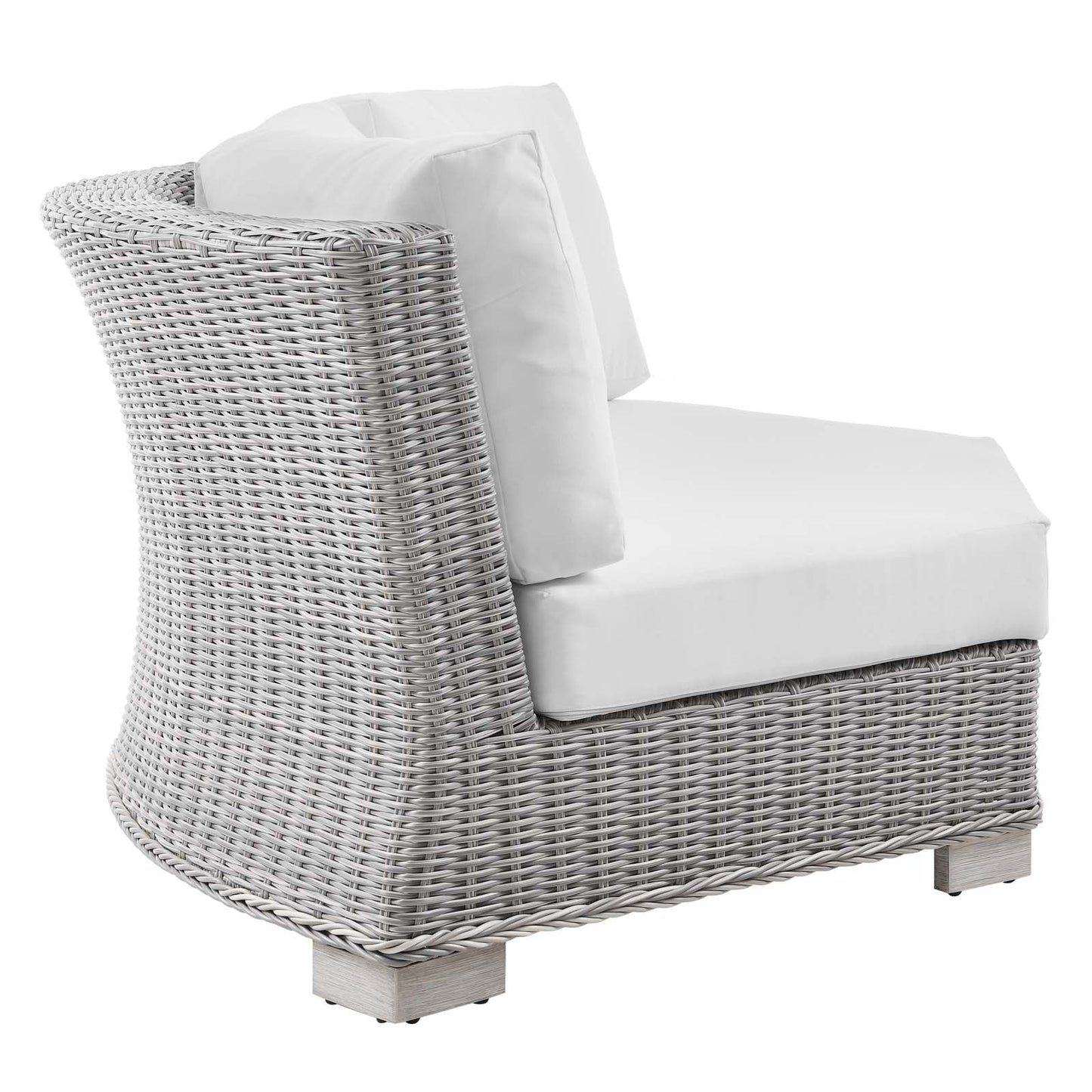 Modway Conway Outdoor Patio Wicker Rattan Round Corner Chair | Outdoor Chairs | 