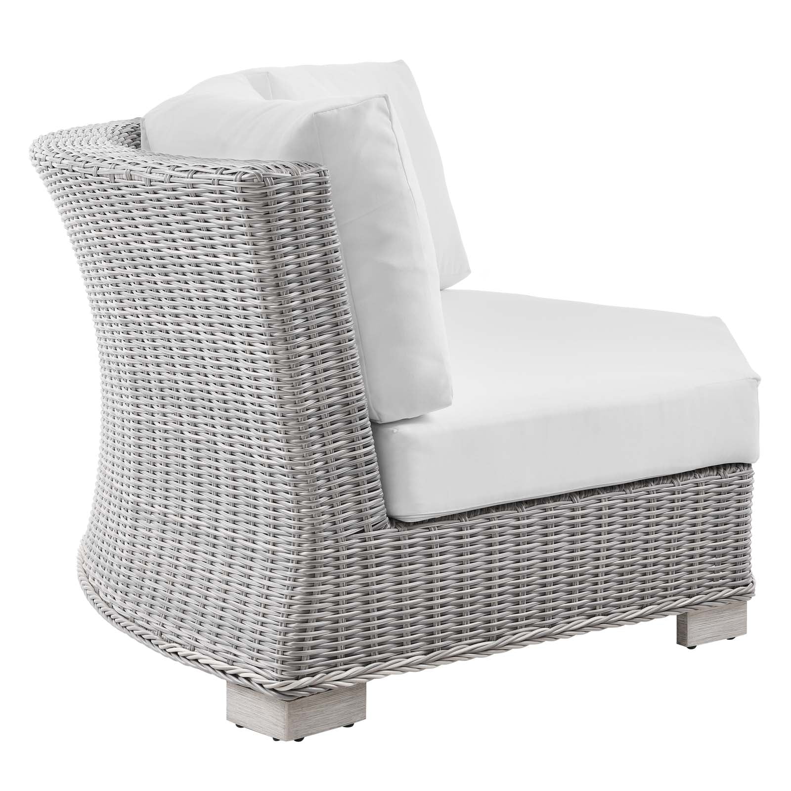 Modway Conway Outdoor Patio Wicker Rattan Round Corner Chair | Outdoor Chairs | 