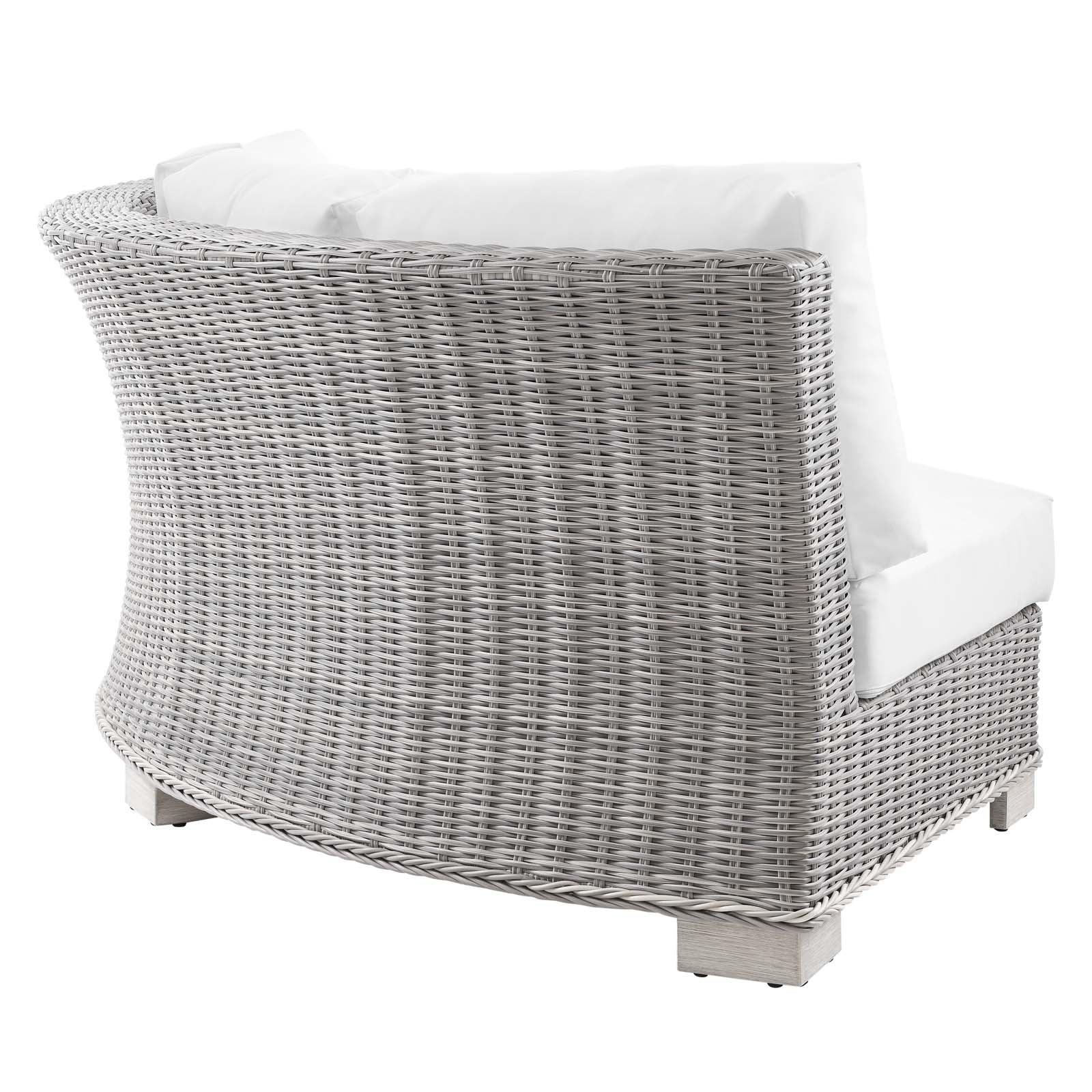 Modway Conway Outdoor Patio Wicker Rattan Round Corner Chair | Outdoor Chairs | 