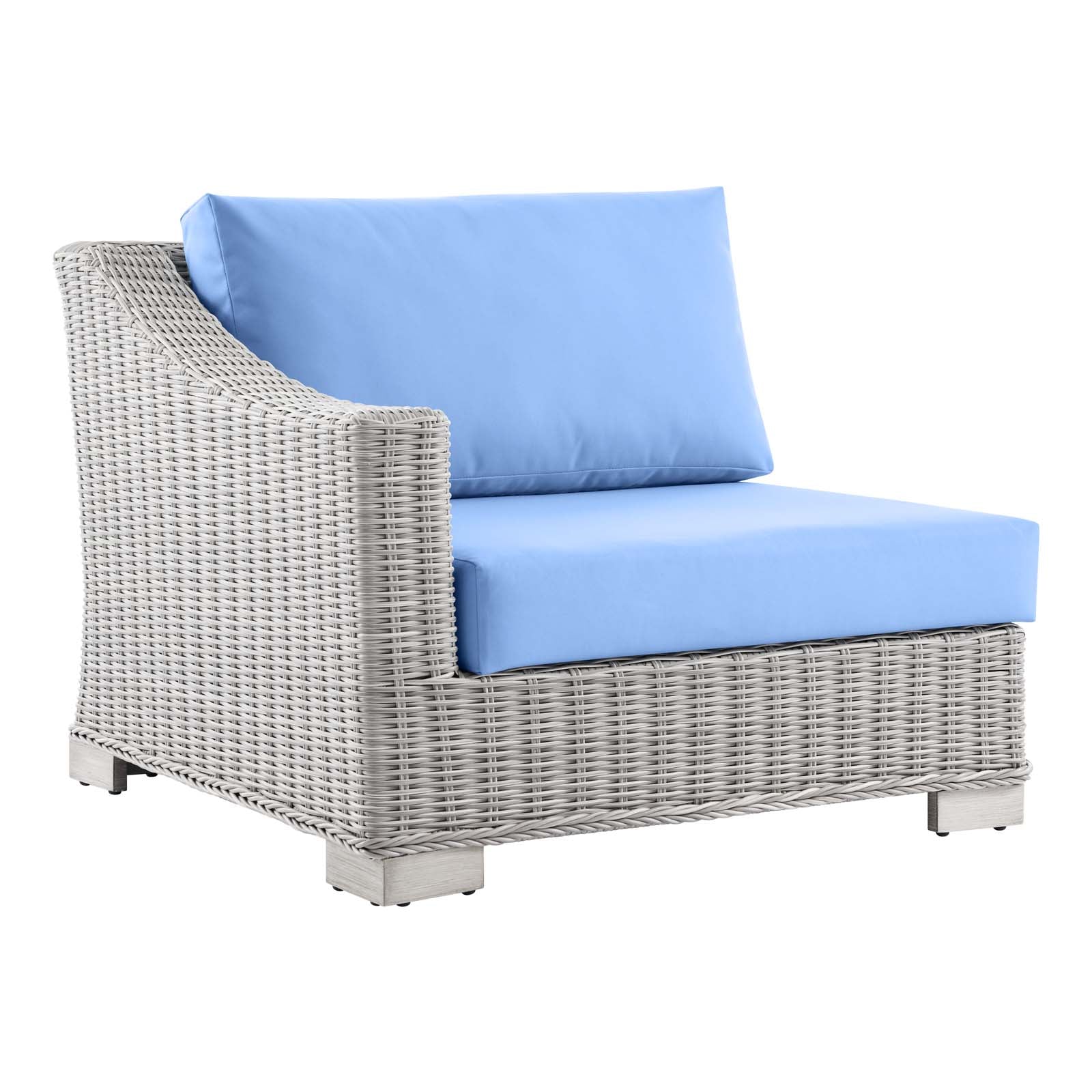 Modway Conway Outdoor Patio Wicker Rattan Left-Arm Chair | Outdoor Chairs | 