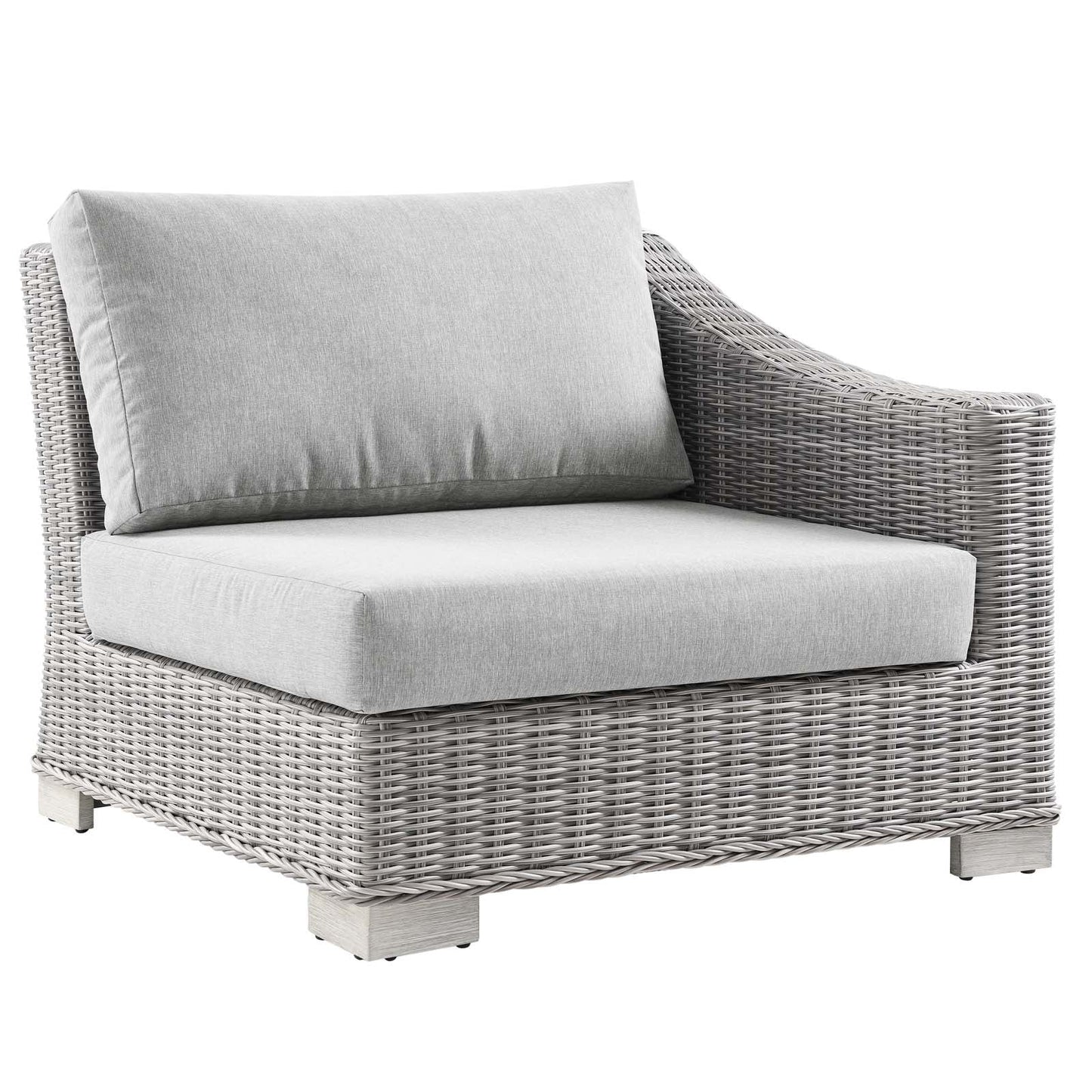 Modway Conway Outdoor Patio Wicker Rattan Right-Arm Chair | Outdoor Chairs | 