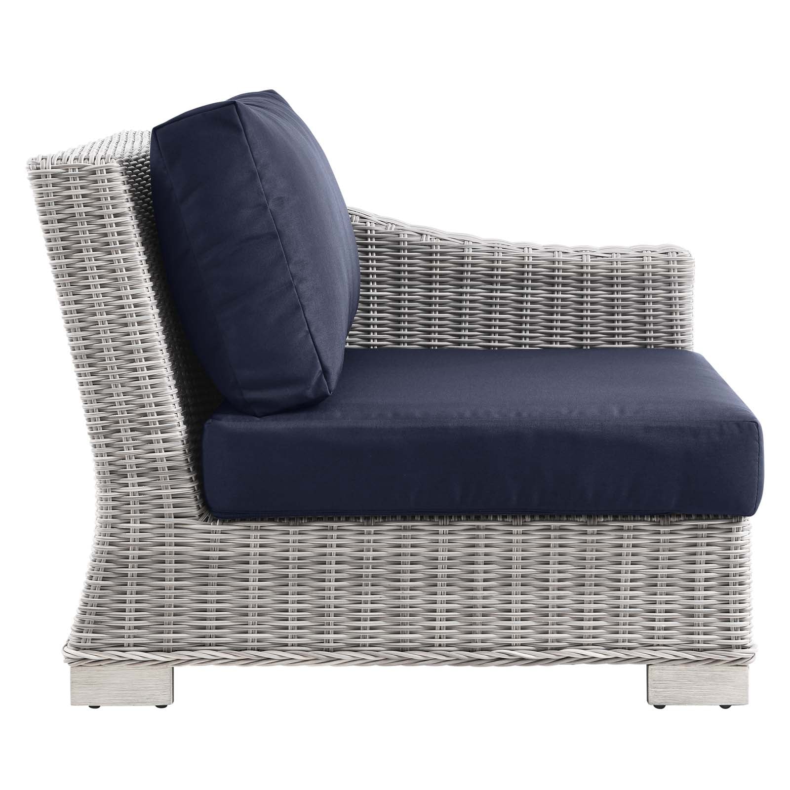 Modway Conway Outdoor Patio Wicker Rattan Right-Arm Chair | Outdoor Chairs | 