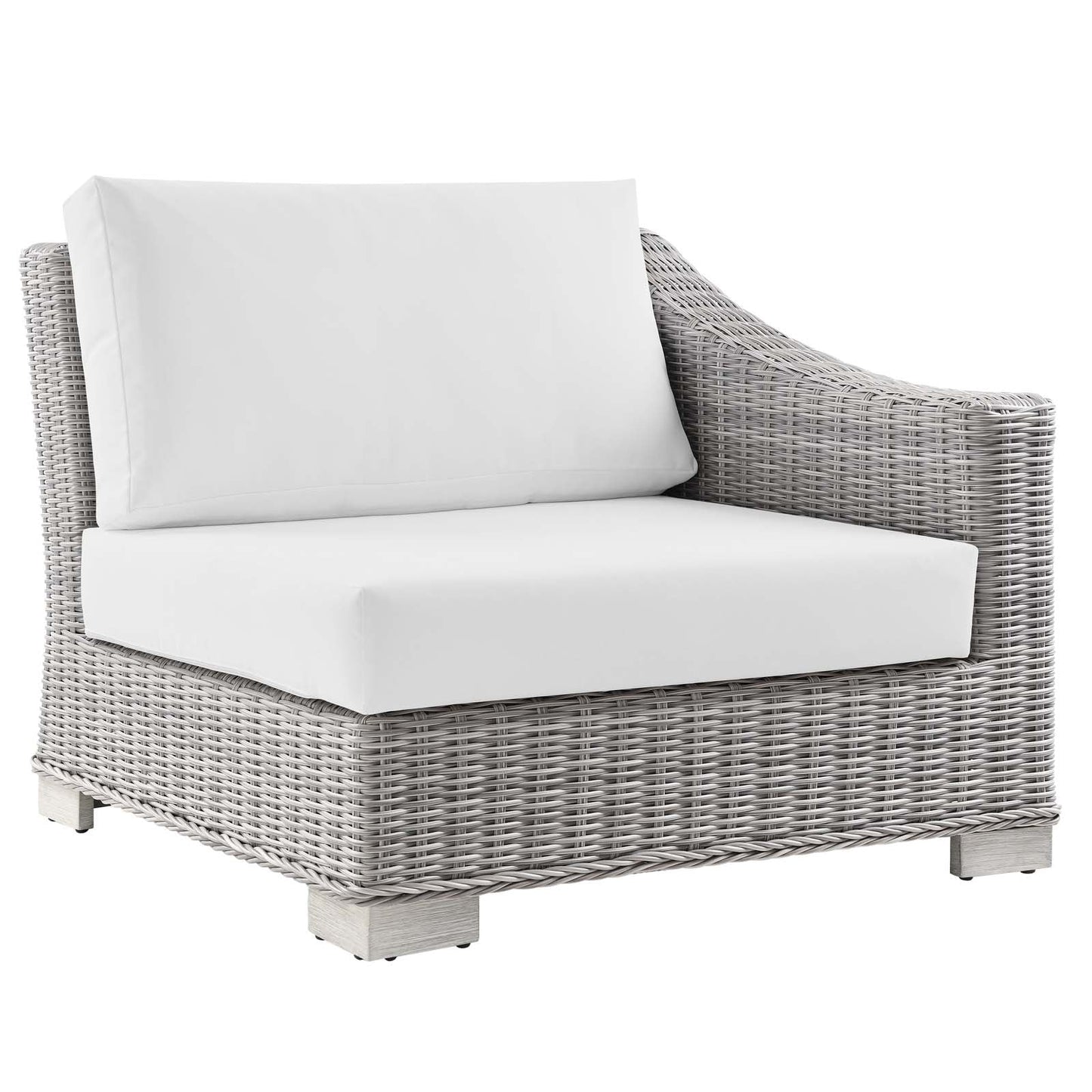 Modway Conway Outdoor Patio Wicker Rattan Right-Arm Chair | Outdoor Chairs | 