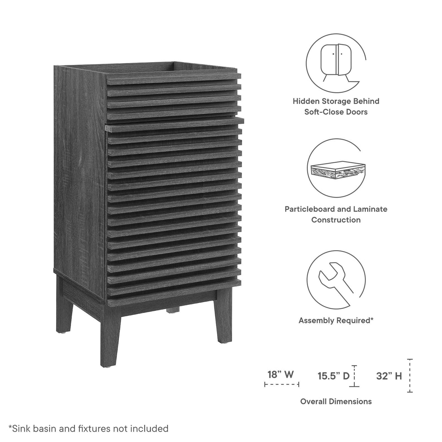 Render 18" Bathroom Vanity Cabinet By Modway - EEI-4849 | Bathroom Accessories | Modishstore - 8