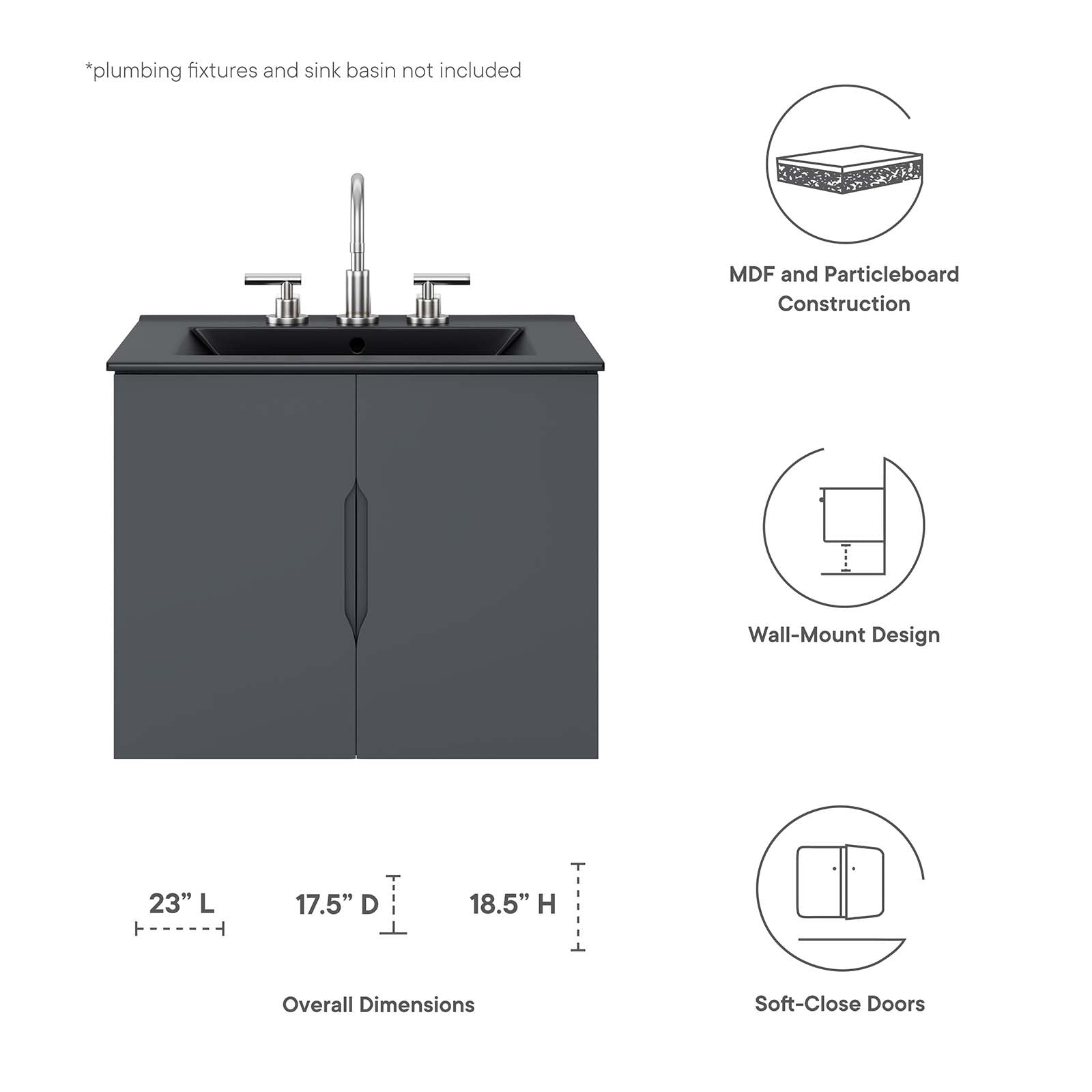 Vitality 24" Bathroom Vanity Cabinet (Sink Basin Not Included) By Modway - EEI-4893 | Bathroom Accessories | Modishstore - 8