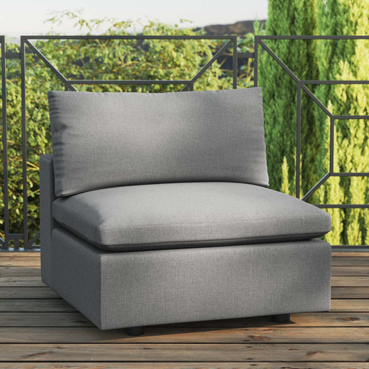 Commix Overstuffed Outdoor Patio Armless Chair By Modway | Outdoor Chairs