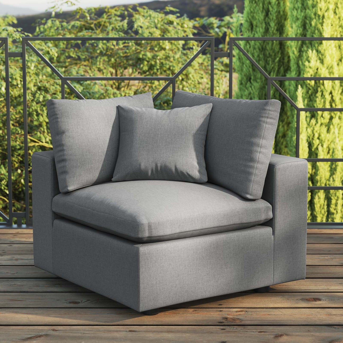 Modway Commix Overstuffed Outdoor Patio Corner Chair | Outdoor Sofas, Loveseats & Sectionals