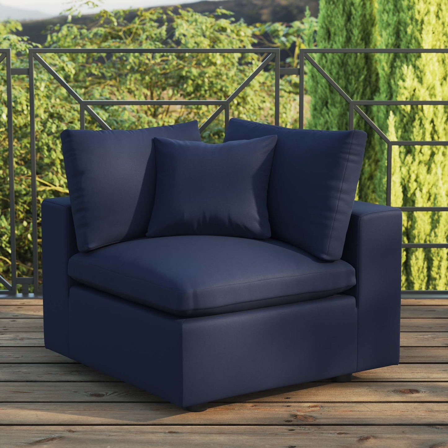 Modway Commix Overstuffed Outdoor Patio Corner Chair | Outdoor Sofas, Loveseats & Sectionals | 