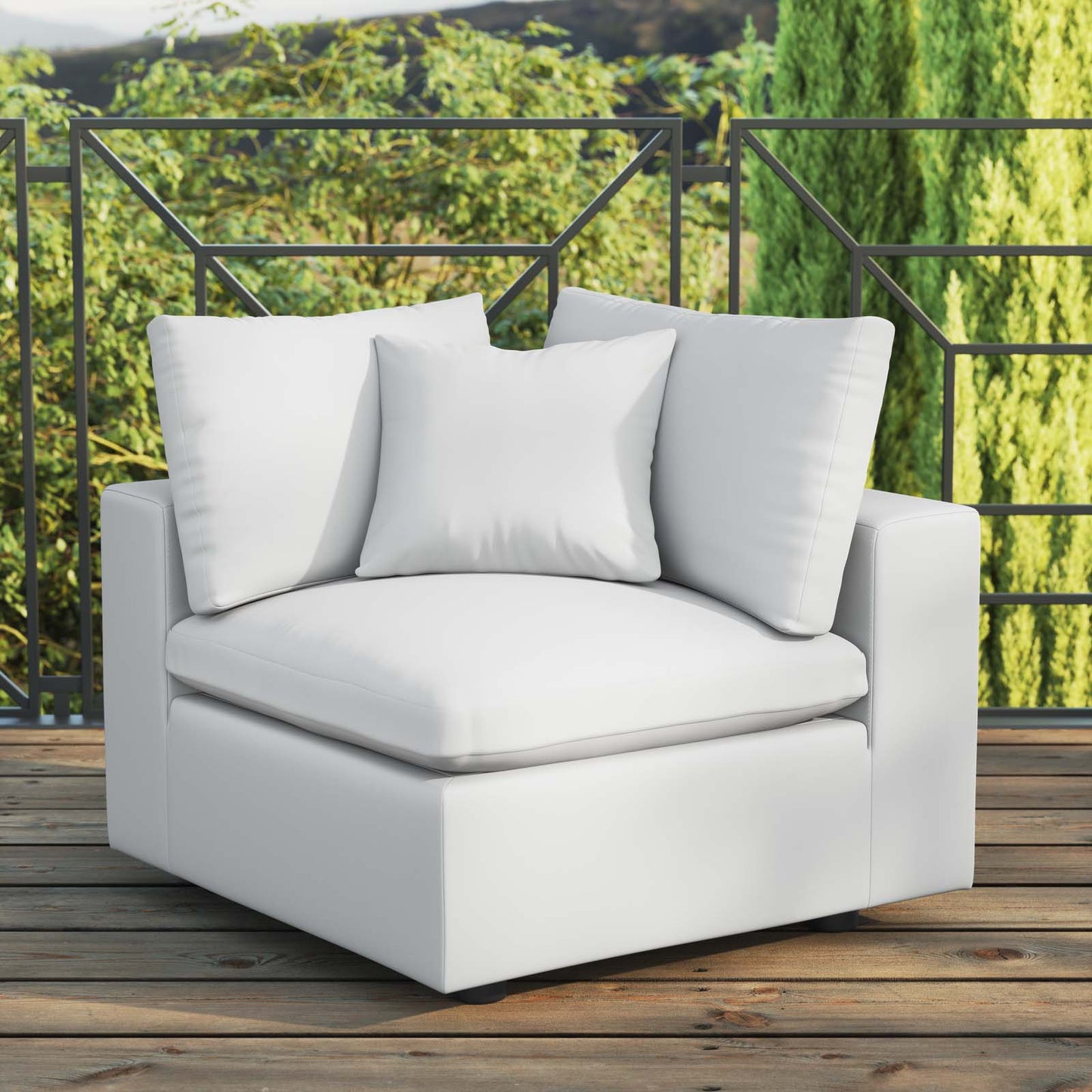 Modway Commix Overstuffed Outdoor Patio Corner Chair | Outdoor Sofas, Loveseats & Sectionals | 