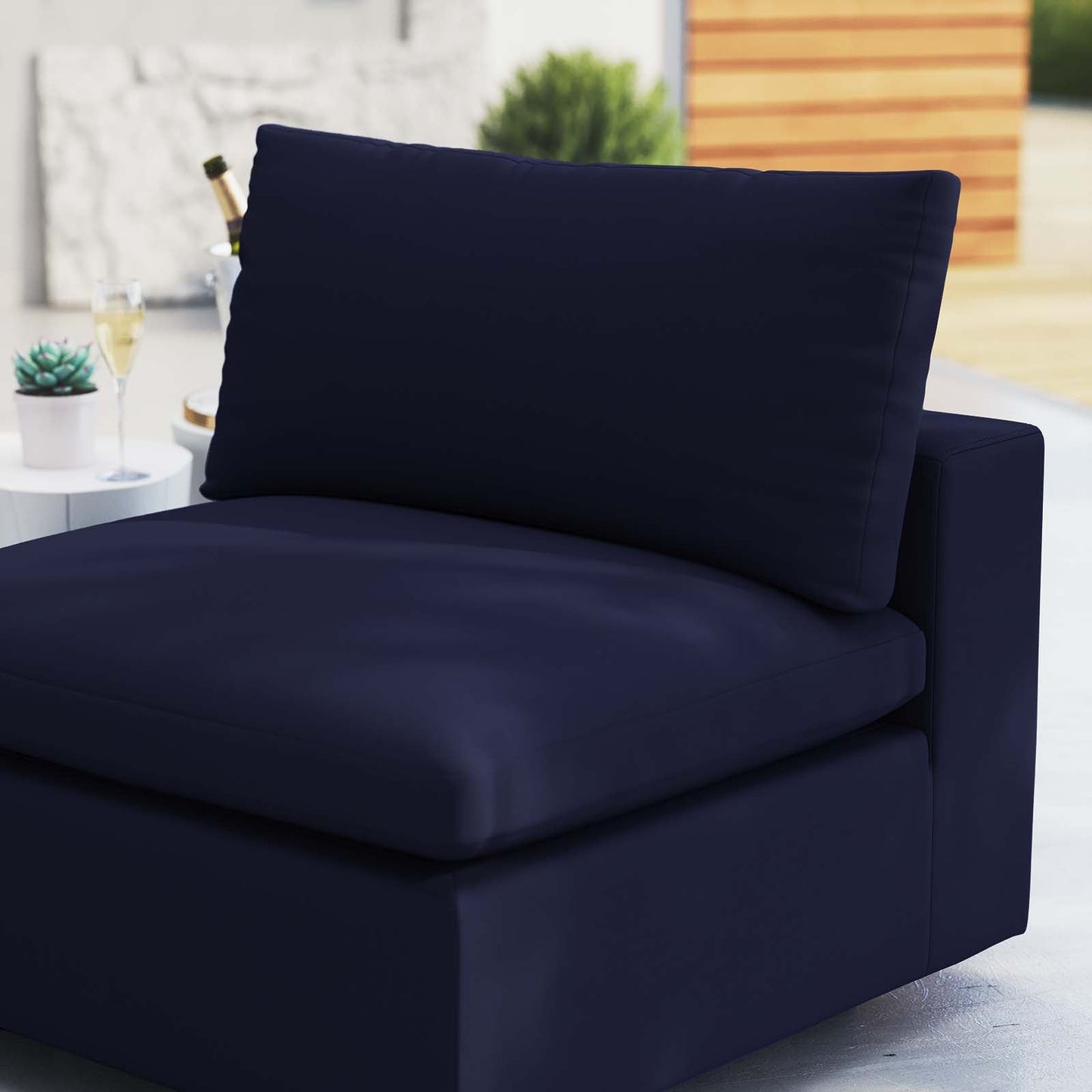 Modway Commix Sunbrella® Outdoor Patio Armless Chair | Outdoor Sofas, Loveseats & Sectionals