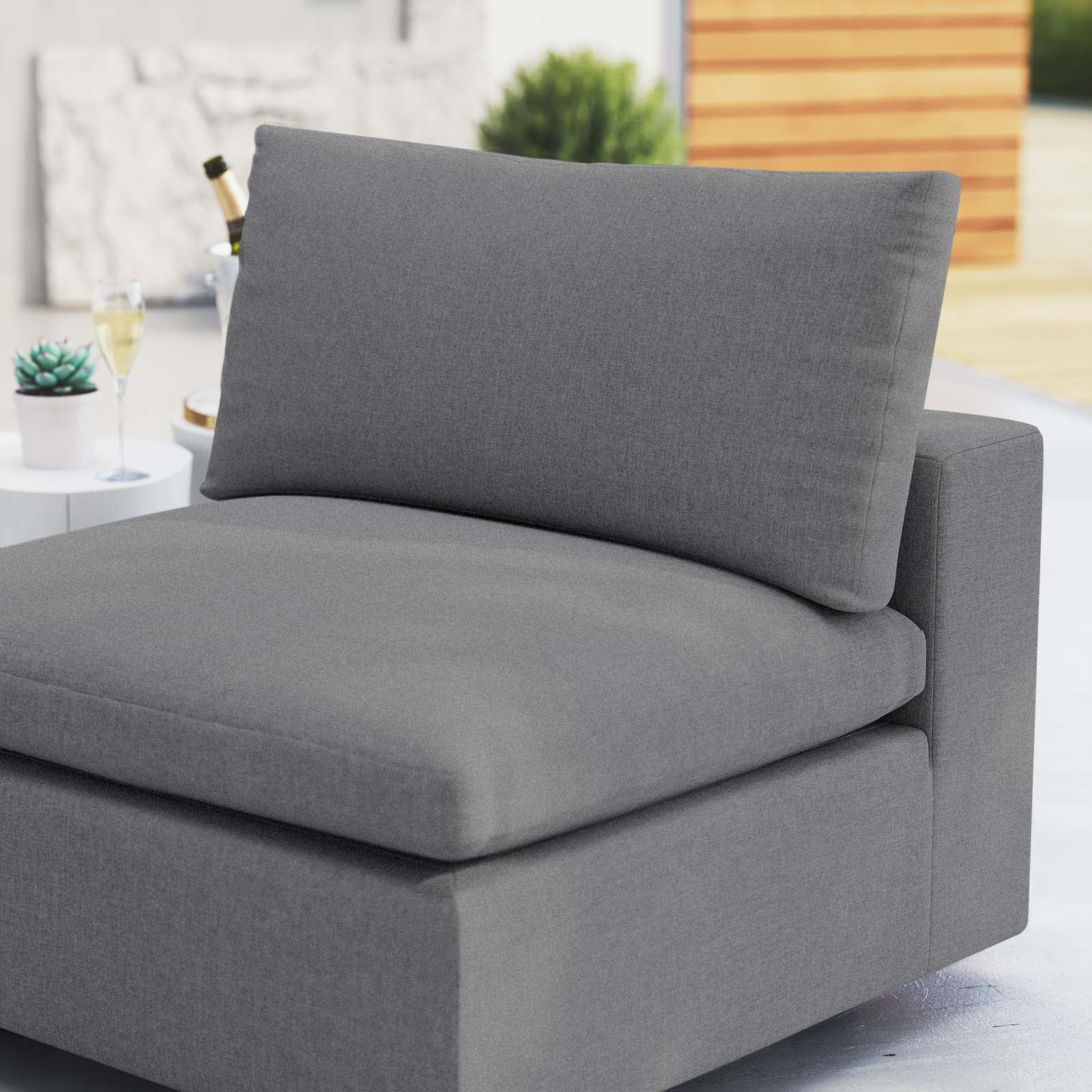 Modway Commix Sunbrella® Outdoor Patio Armless Chair | Outdoor Sofas, Loveseats & Sectionals | 