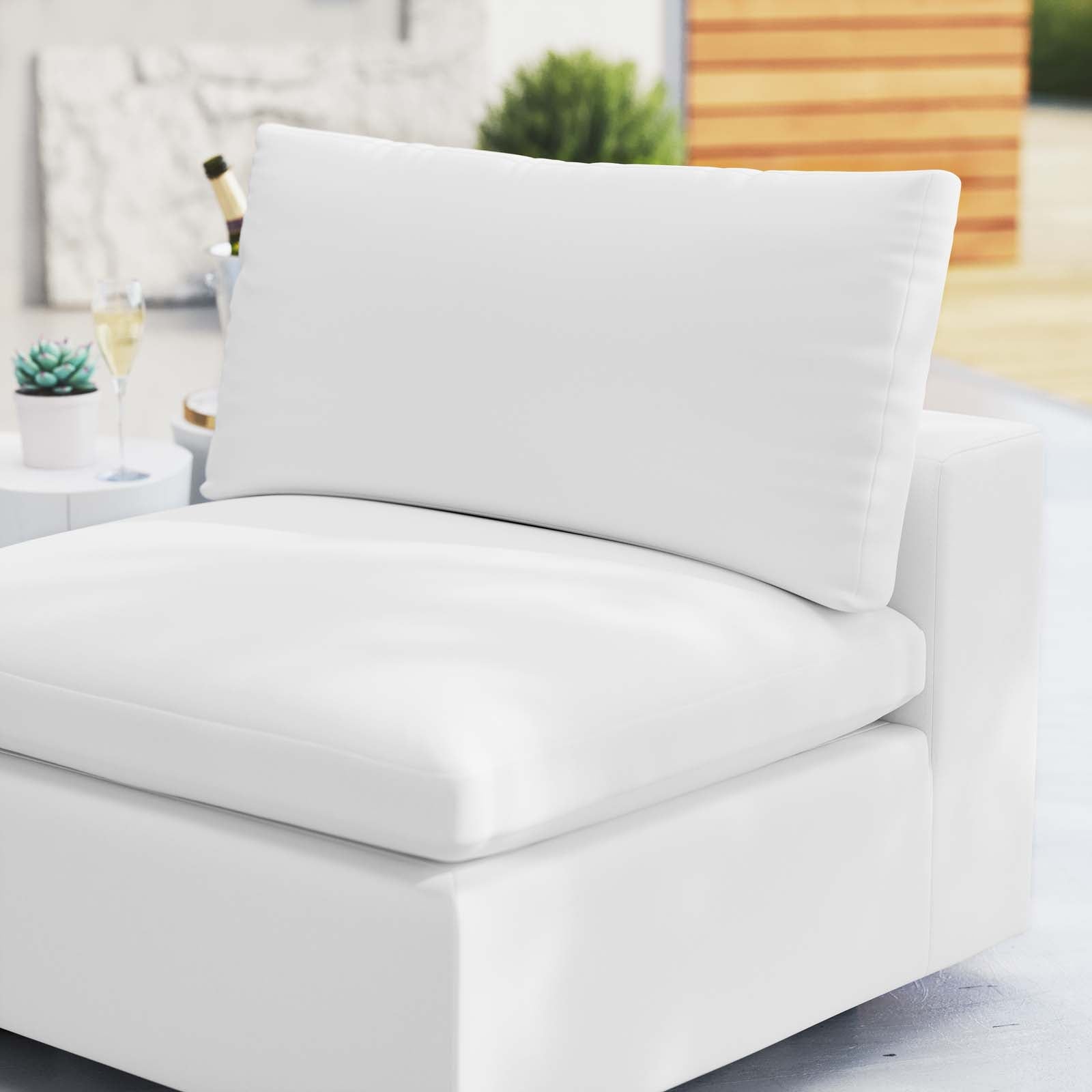 Modway Commix Sunbrella® Outdoor Patio Armless Chair | Outdoor Sofas, Loveseats & Sectionals | 