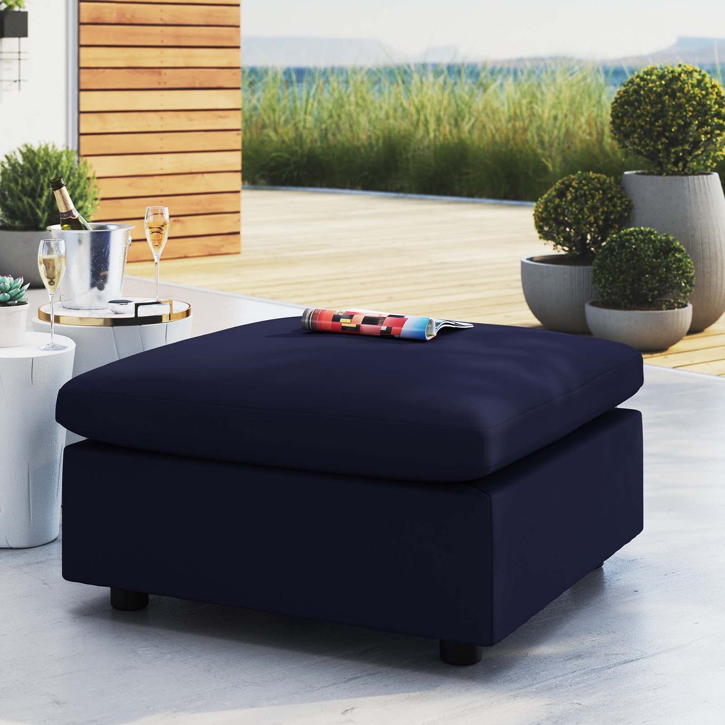 Modway Commix Sunbrella® Outdoor Patio Ottoman | Outdoor Sofas, Loveseats & Sectionals