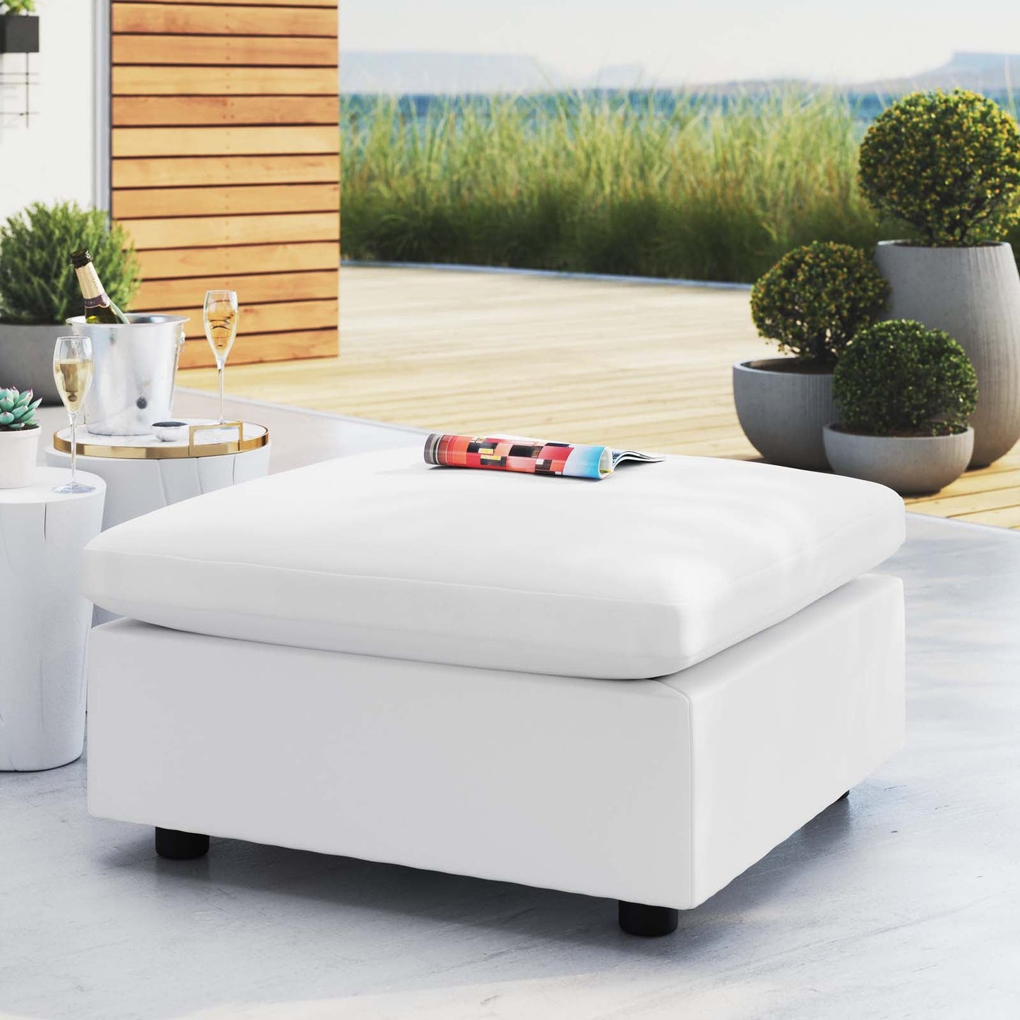 Modway Commix Sunbrella® Outdoor Patio Ottoman | Outdoor Sofas, Loveseats & Sectionals | 