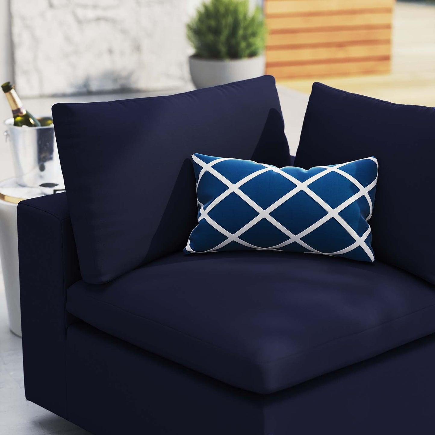 Modway Commix Sunbrella® Outdoor Patio Corner Chair | Outdoor Sofas, Loveseats & Sectionals | 
