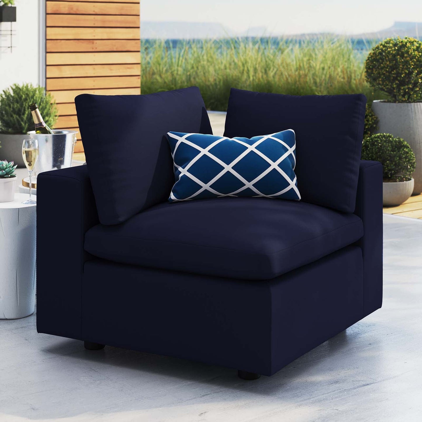 Modway Commix Sunbrella® Outdoor Patio Corner Chair | Outdoor Sofas, Loveseats & Sectionals