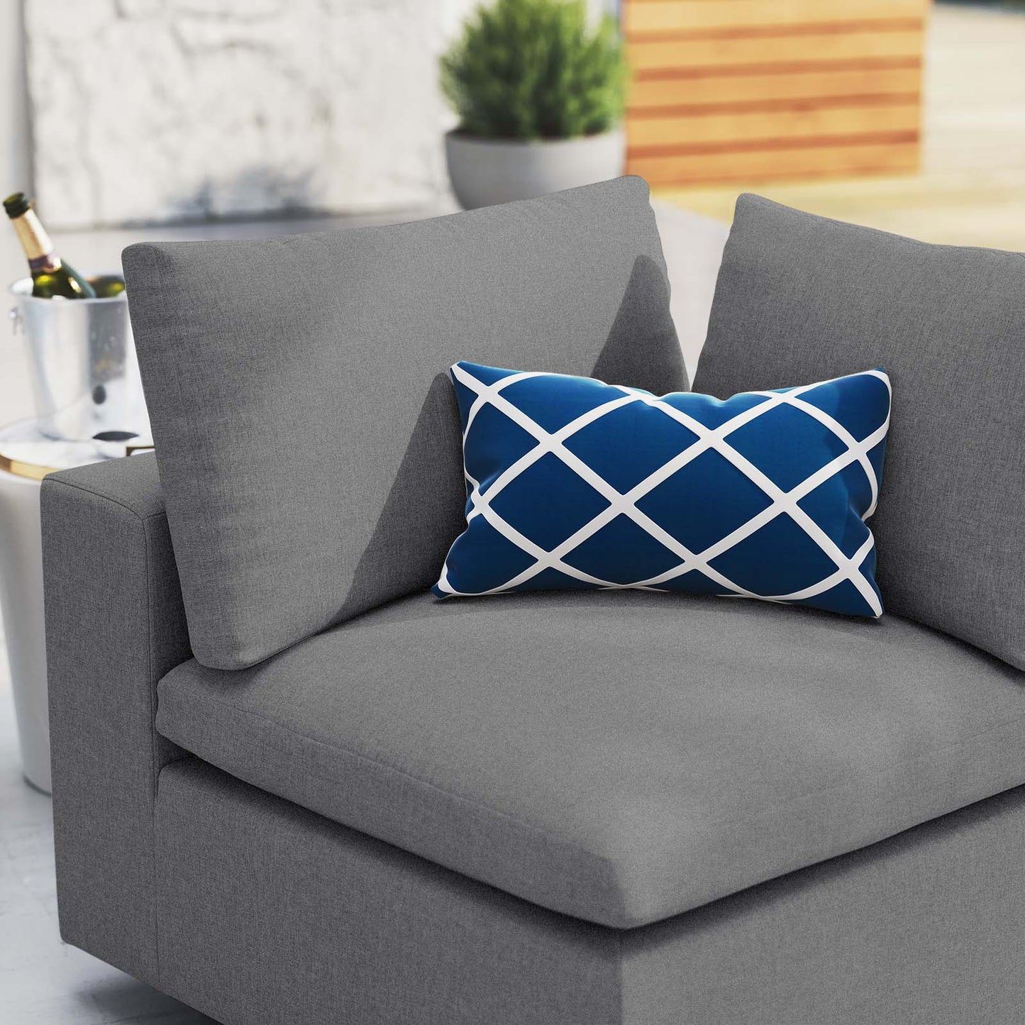 Modway Commix Sunbrella® Outdoor Patio Corner Chair | Outdoor Sofas, Loveseats & Sectionals | 