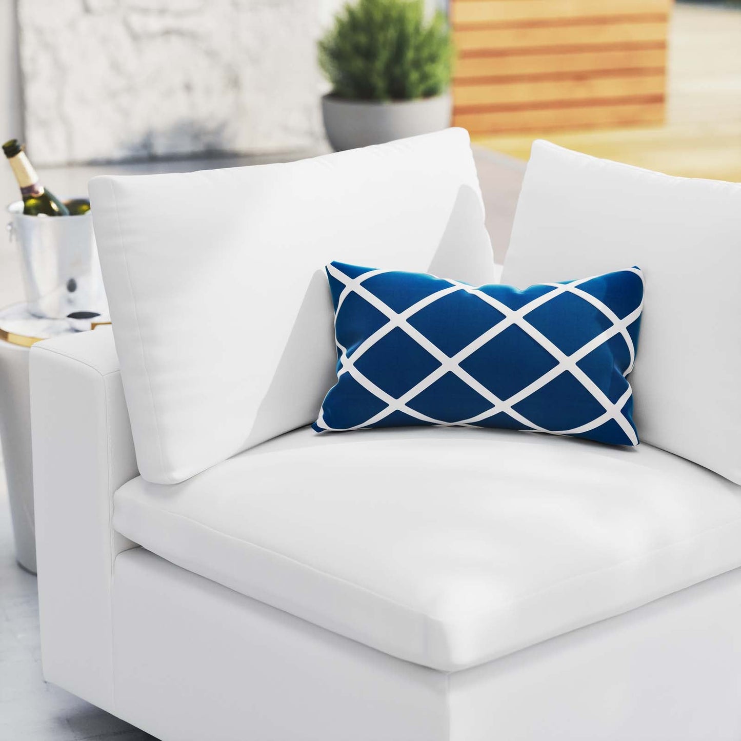 Modway Commix Sunbrella® Outdoor Patio Corner Chair | Outdoor Sofas, Loveseats & Sectionals | 