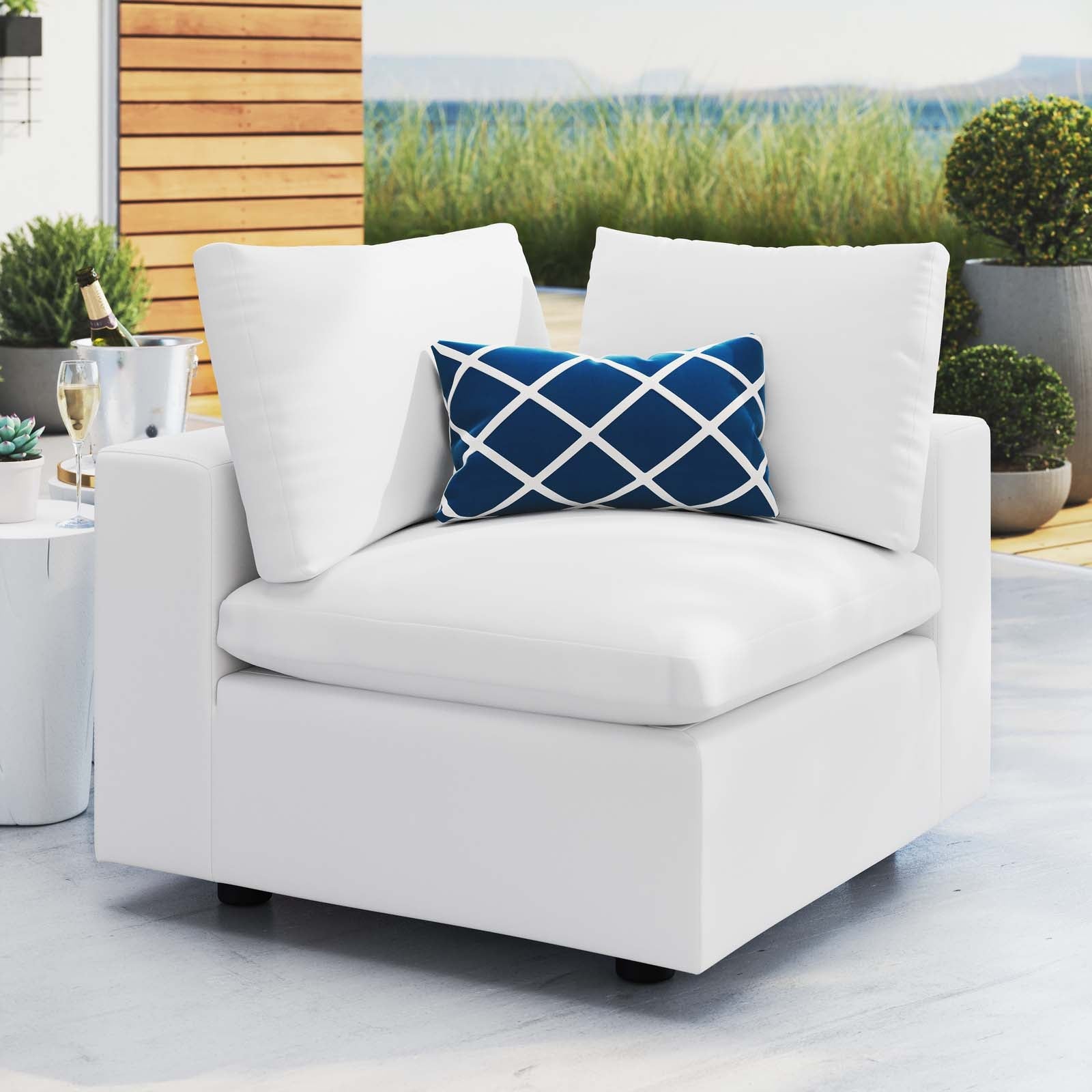 Modway Commix Sunbrella® Outdoor Patio Corner Chair | Outdoor Sofas, Loveseats & Sectionals | 