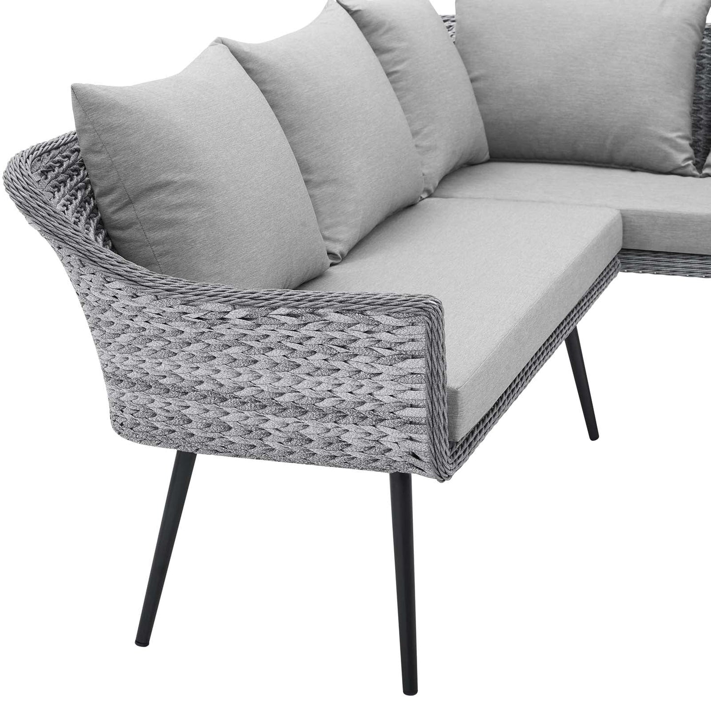 Modway Endeavor Outdoor Patio Wicker Rattan Outdoor Patio Wicker Rattan Seating Set | Outdoor Sofas, Loveseats & Sectionals | 