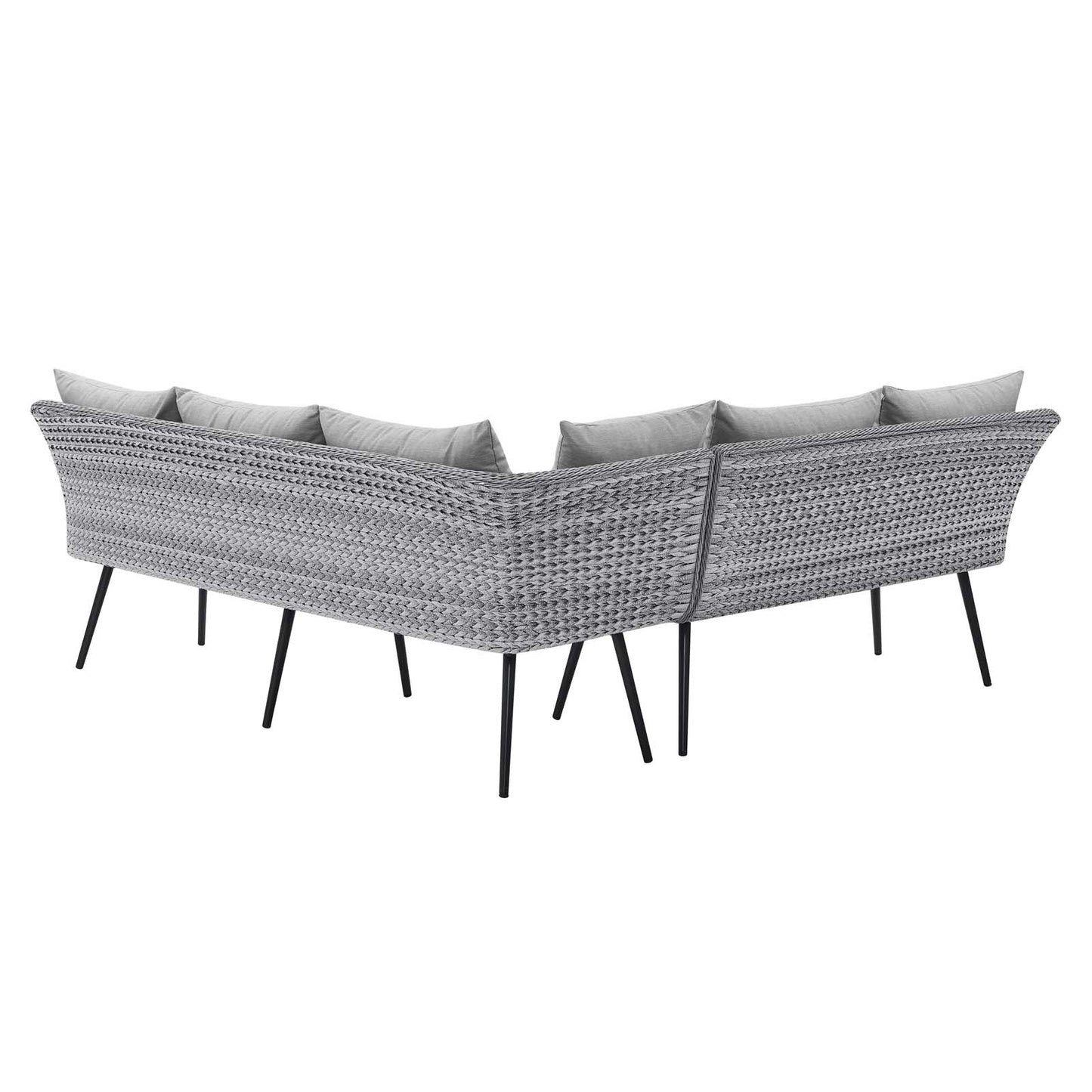 Modway Endeavor Outdoor Patio Wicker Rattan Outdoor Patio Wicker Rattan Seating Set | Outdoor Sofas, Loveseats & Sectionals | 