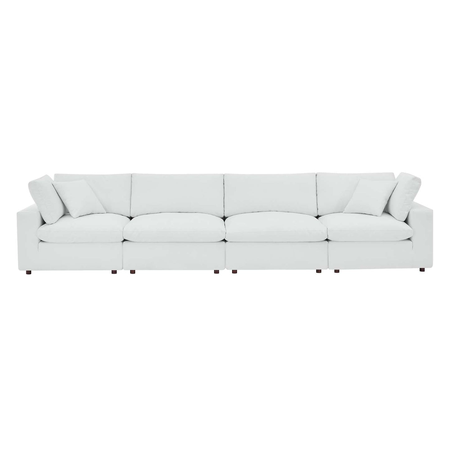 Modway Commix Down Filled Overstuffed Vegan Leather 4-Seater Sofa | Sofas | 