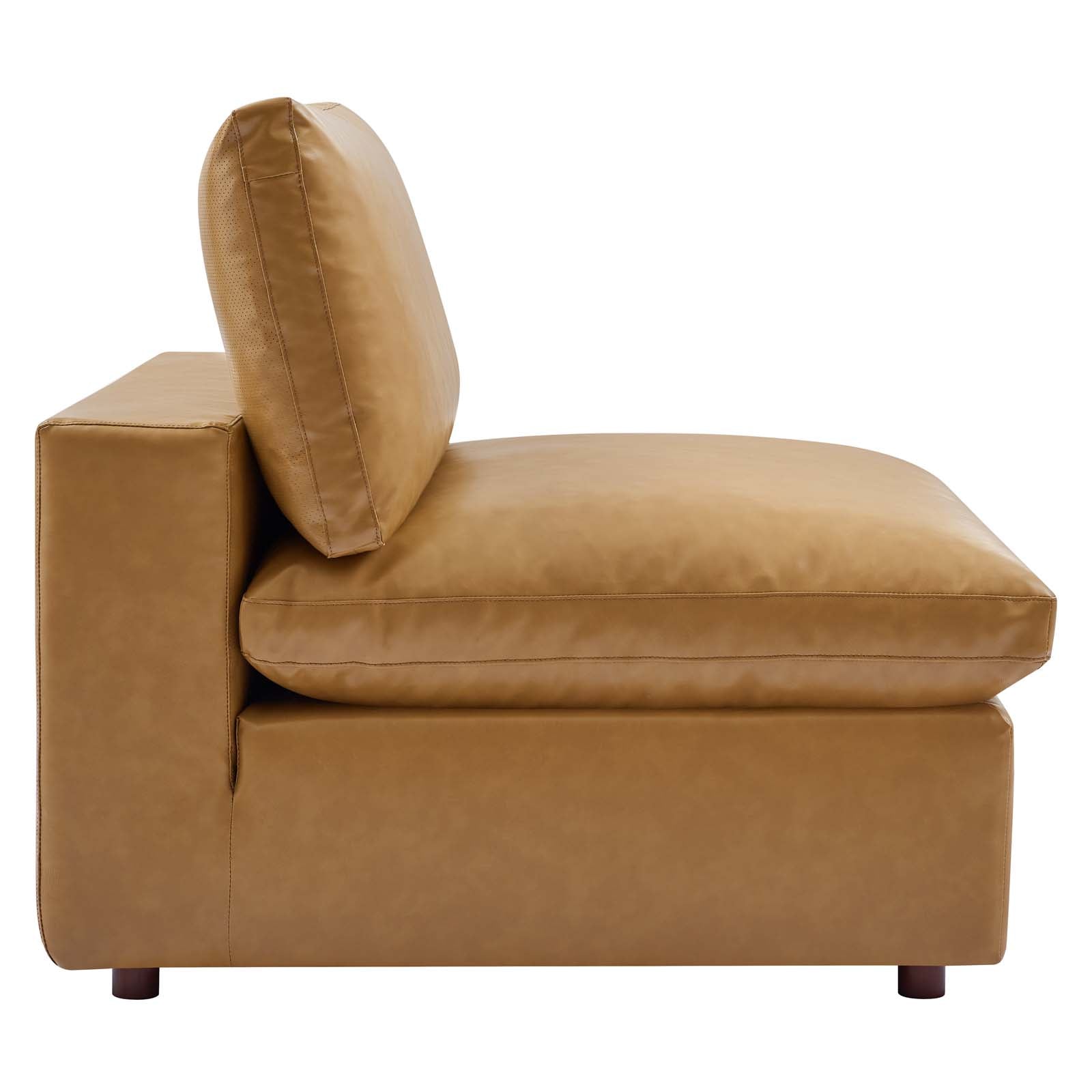 New Modway Commix Down Filled Overstuffed Vegan Leather 5-Piece Sectional Sofa EEI-4919-GRY |  | 