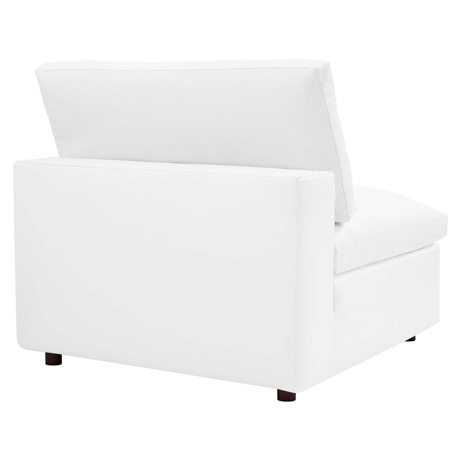 New Modway Commix Down Filled Overstuffed Vegan Leather 5-Piece Sectional Sofa EEI-4919-GRY |  | 